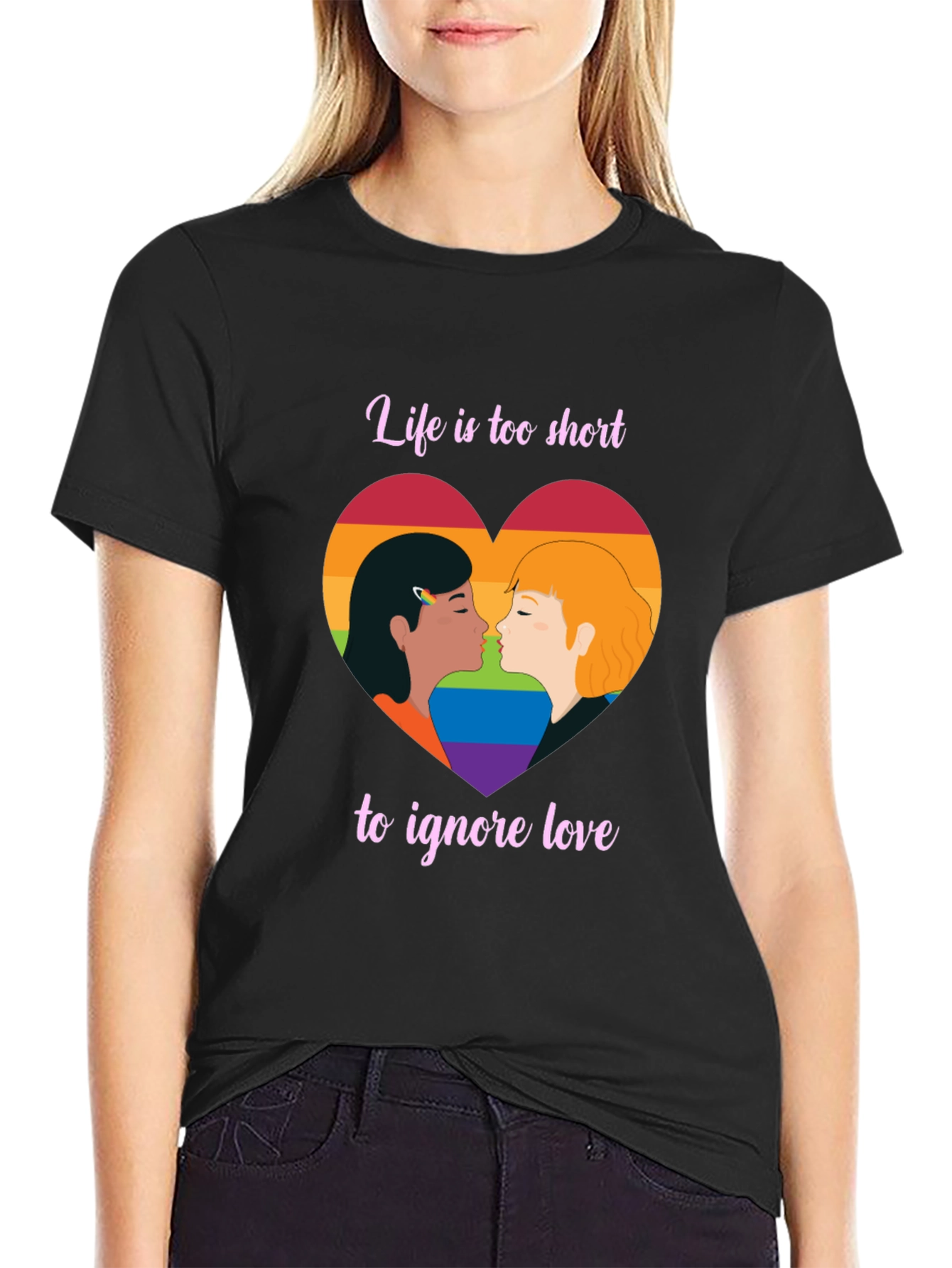 LGBT Pride Love is Love Black T-Shirt