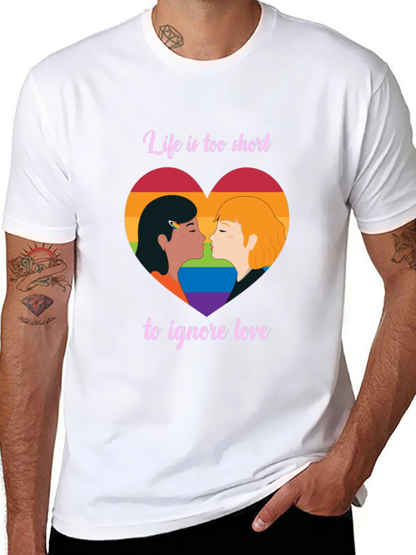 LGBT Pride Love is Love Black T-Shirt