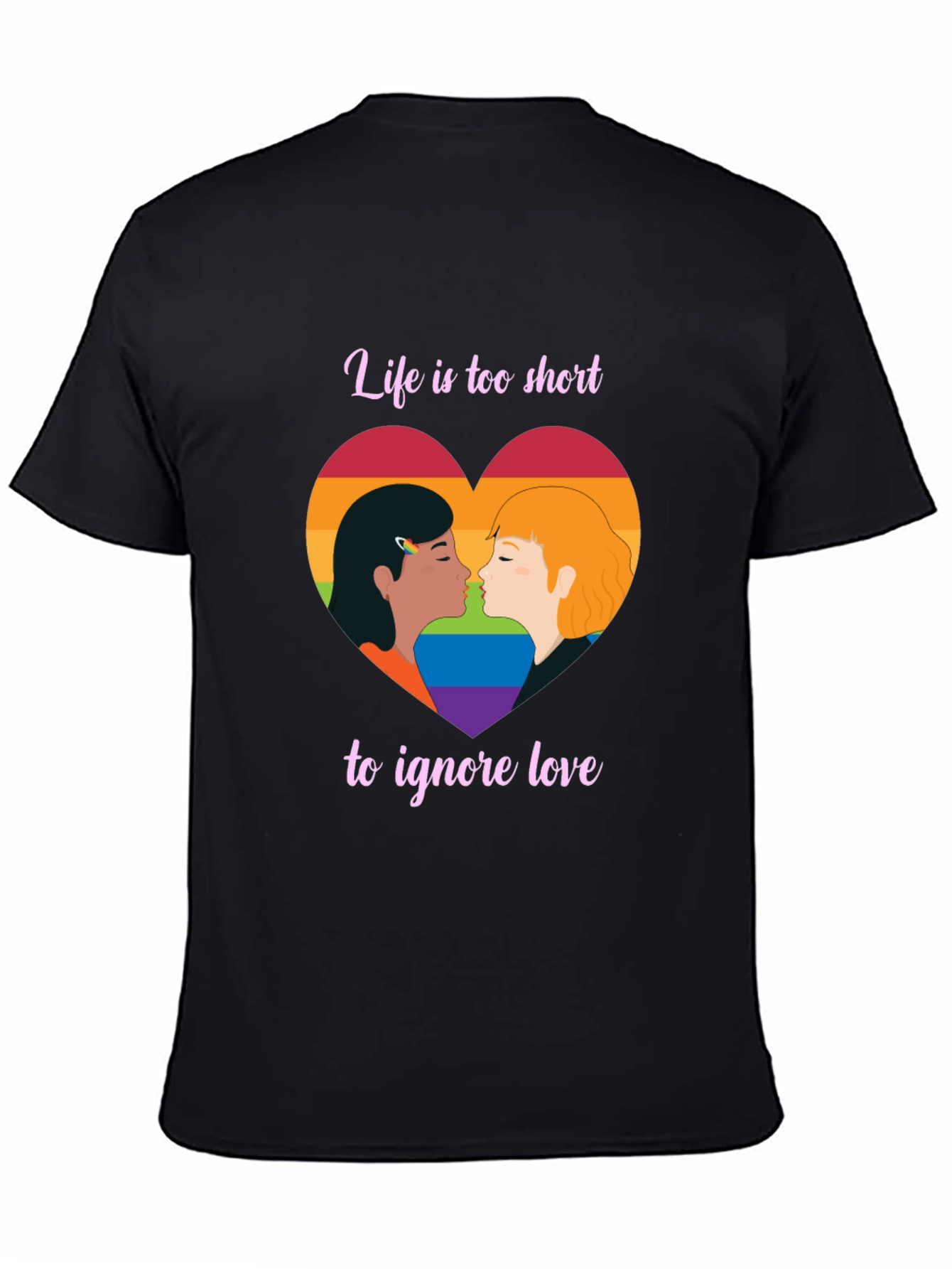 LGBT Pride Love is Love Black T-Shirt