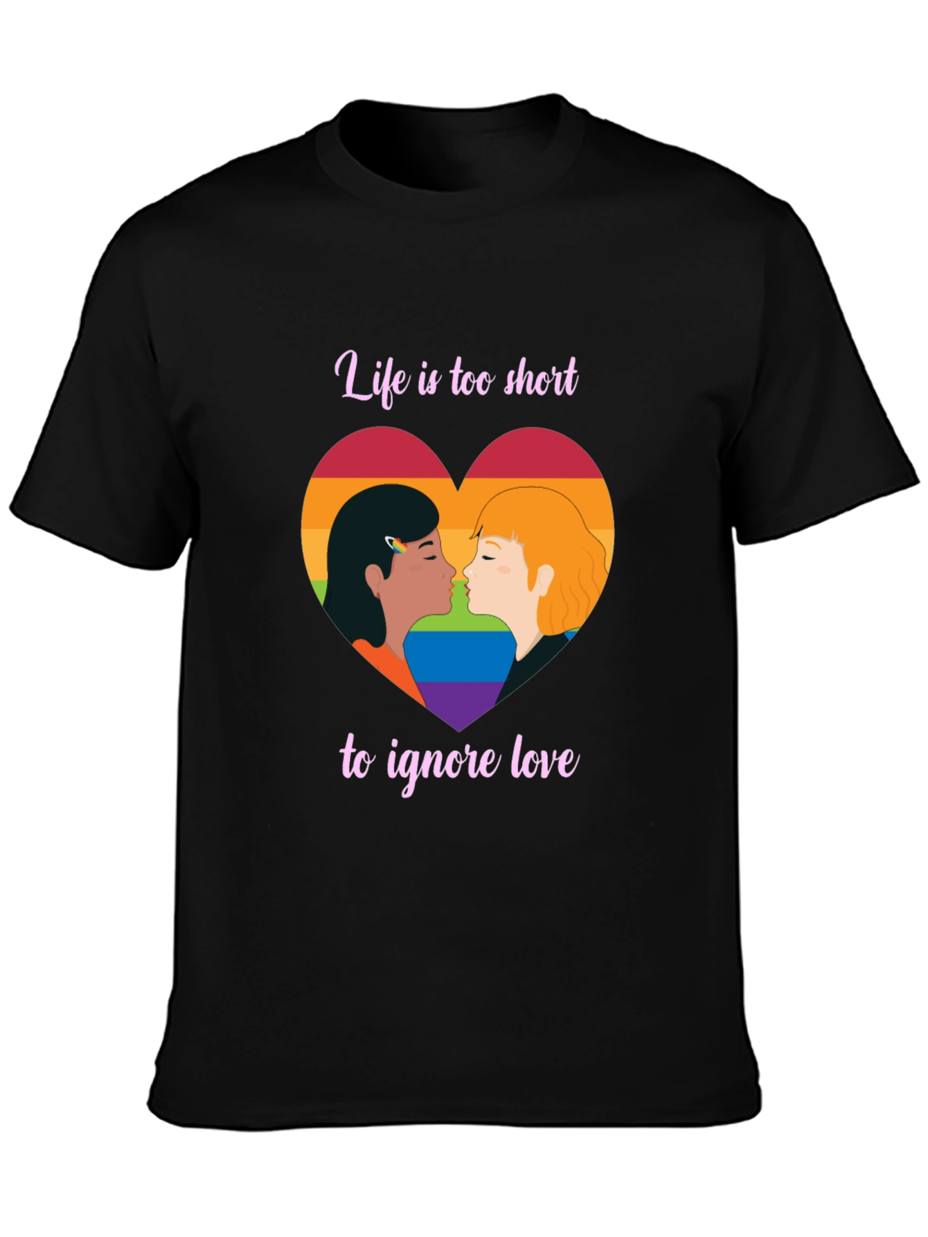 LGBT Pride Love is Love Black T-Shirt