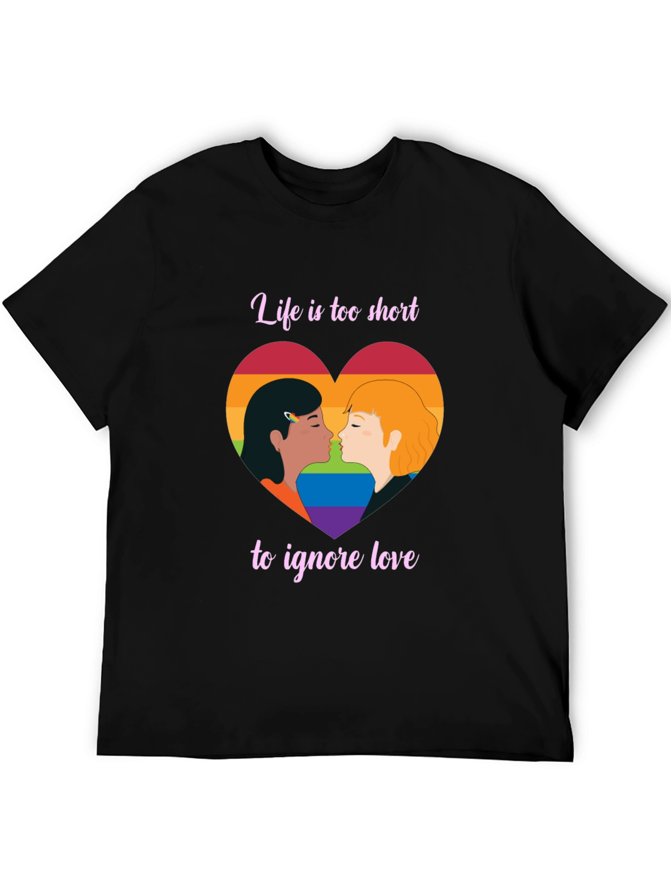 LGBT Pride Love is Love Black T-Shirt