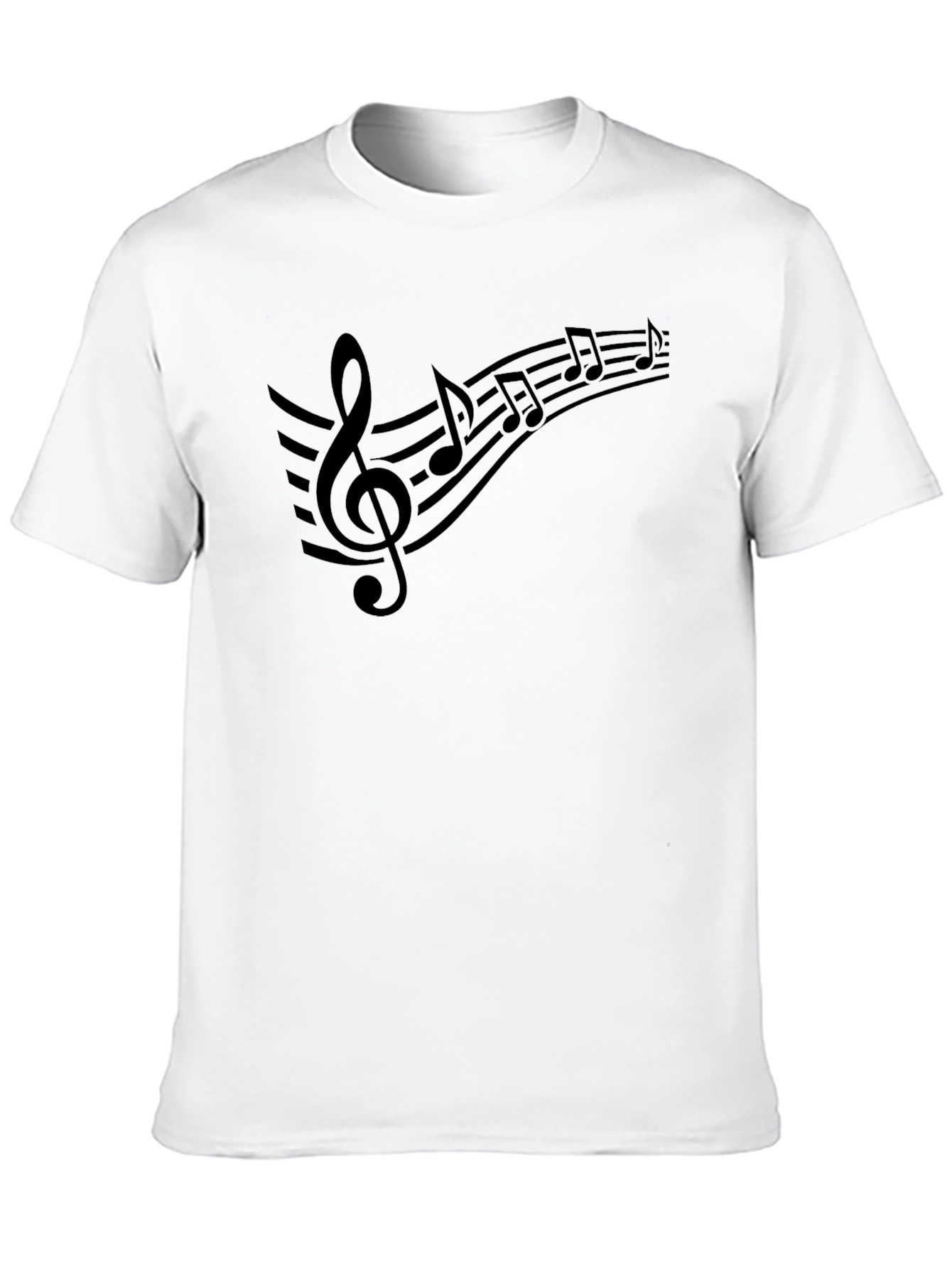 Music Notes Graphic T-Shirt - Casual Tee