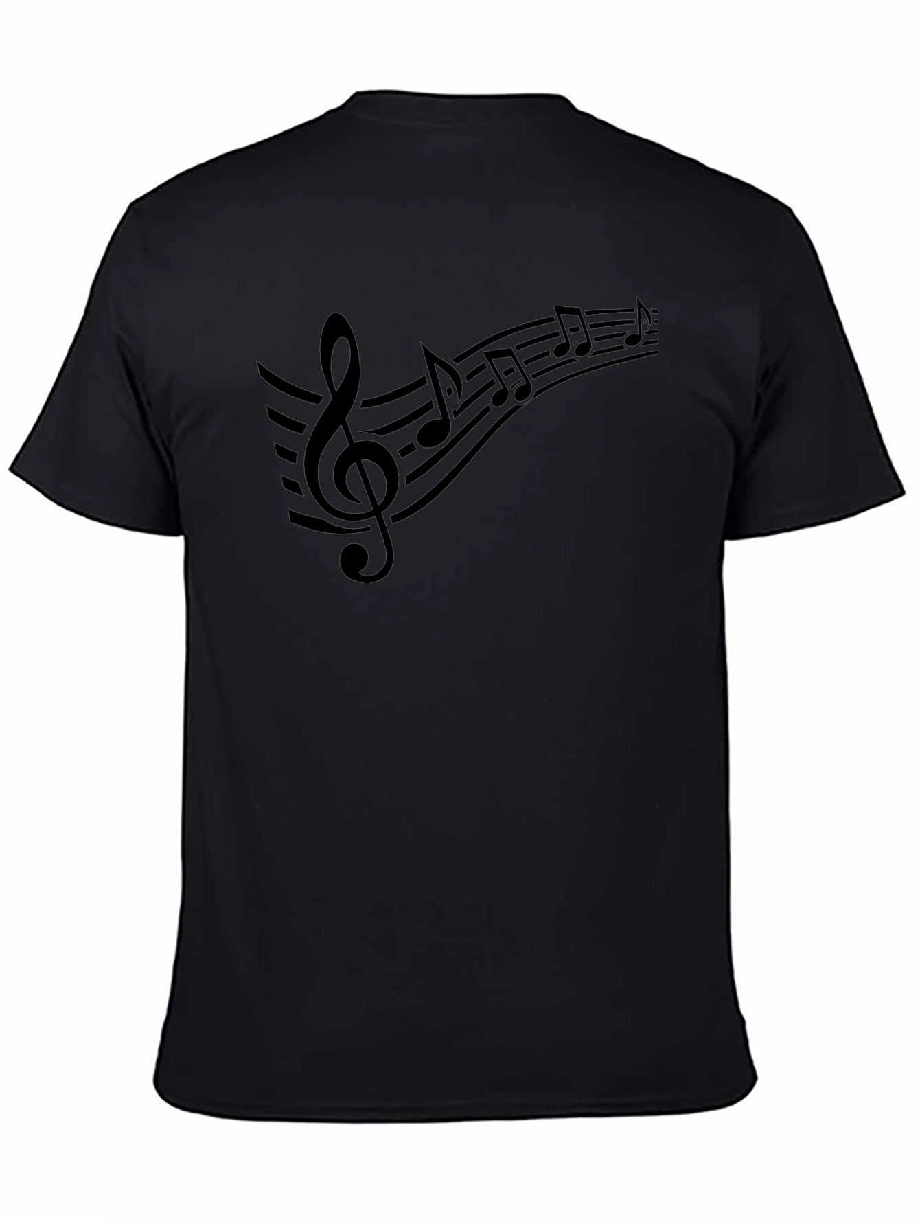 Music Notes Graphic T-Shirt - Casual Tee