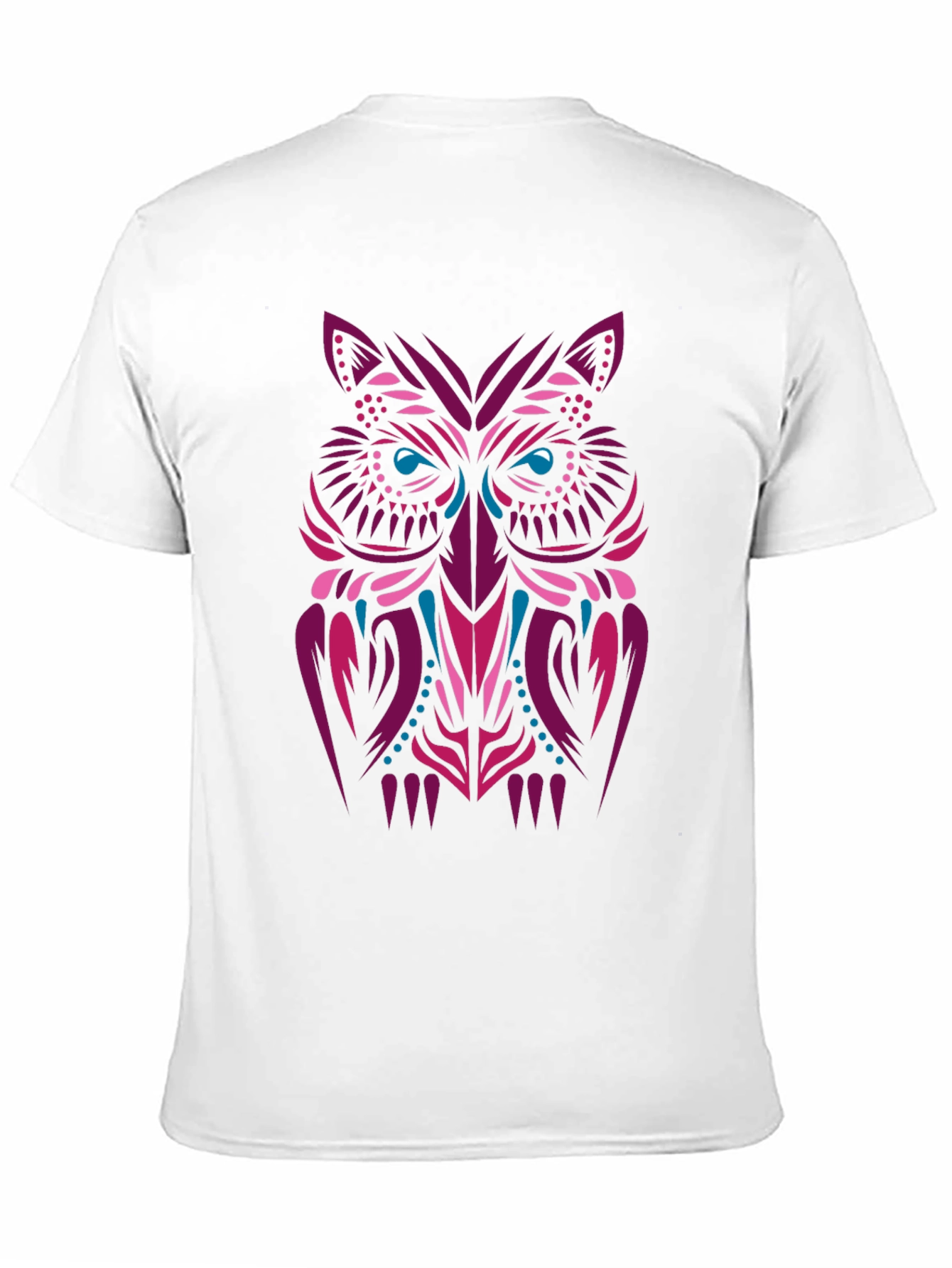 Tribal Owl Graphic Tee - Stylish Mens Black T-Shirt
