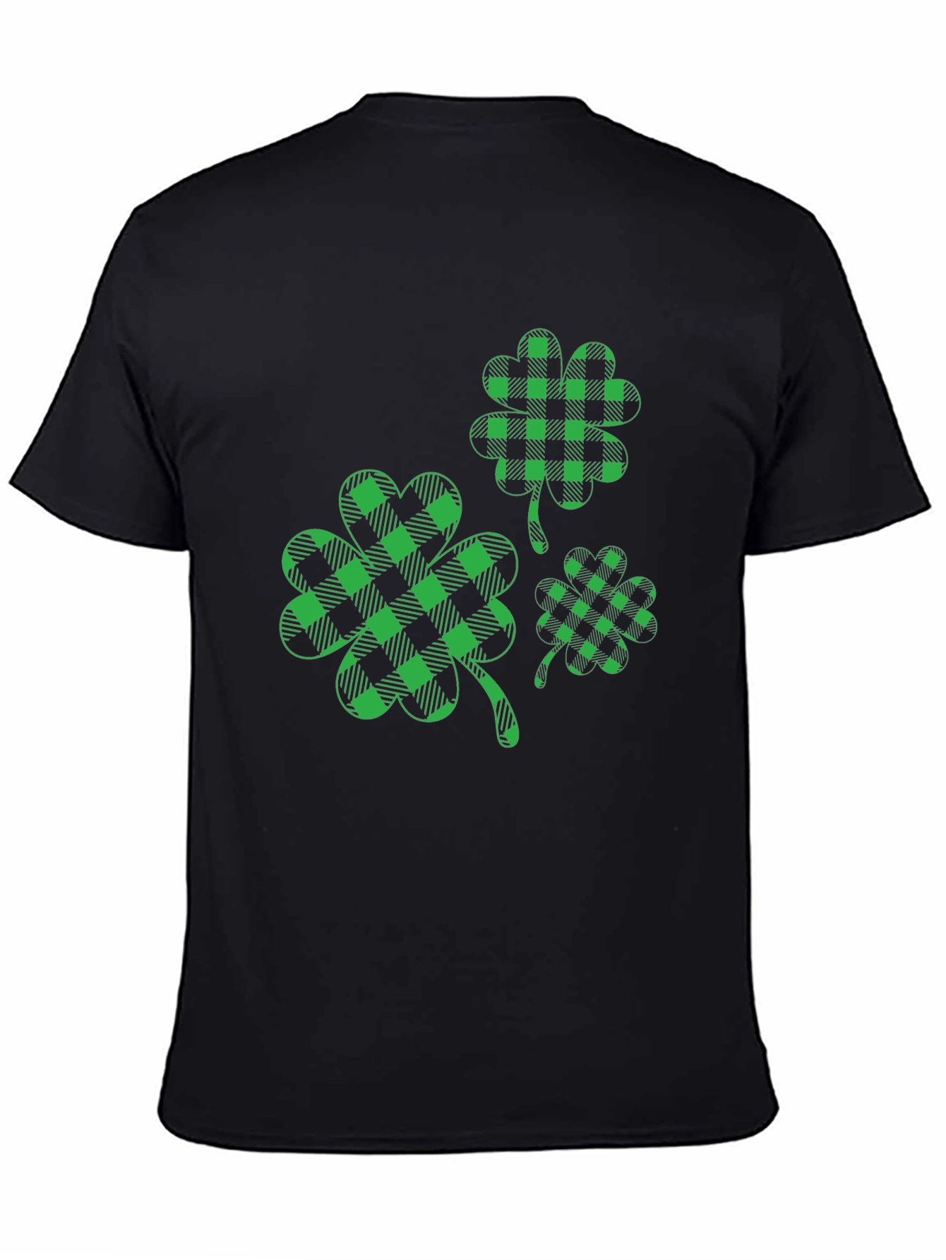 St. Patricks Day Shamrock Plaid T-Shirt