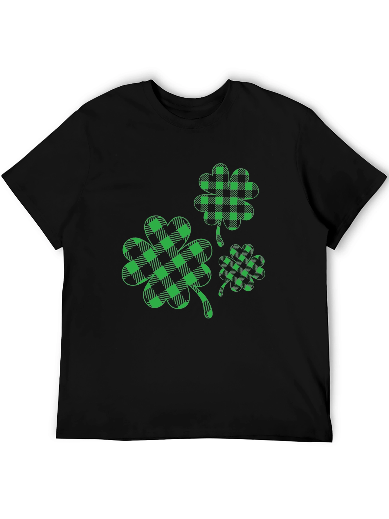 St. Patricks Day Shamrock Plaid T-Shirt