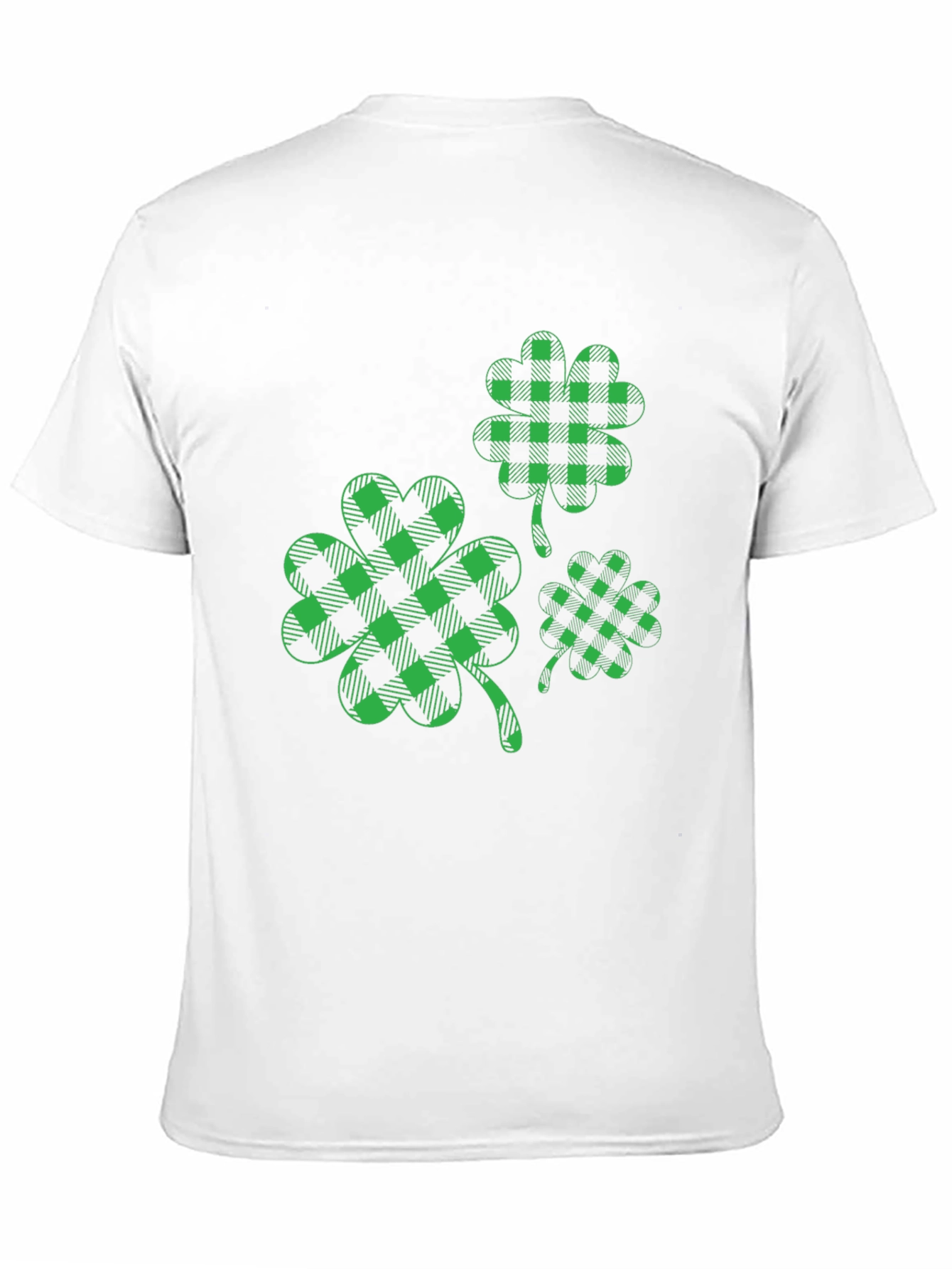St. Patricks Day Shamrock Plaid T-Shirt