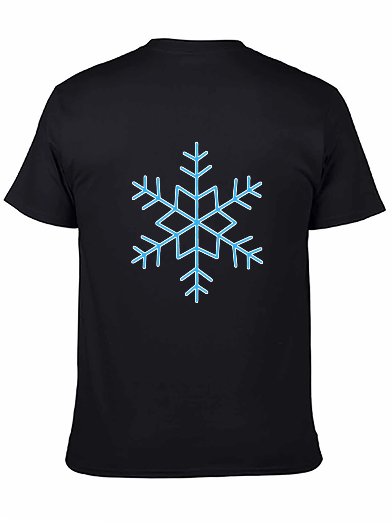 Snowflake Graphic Tee - Black Cotton Blend