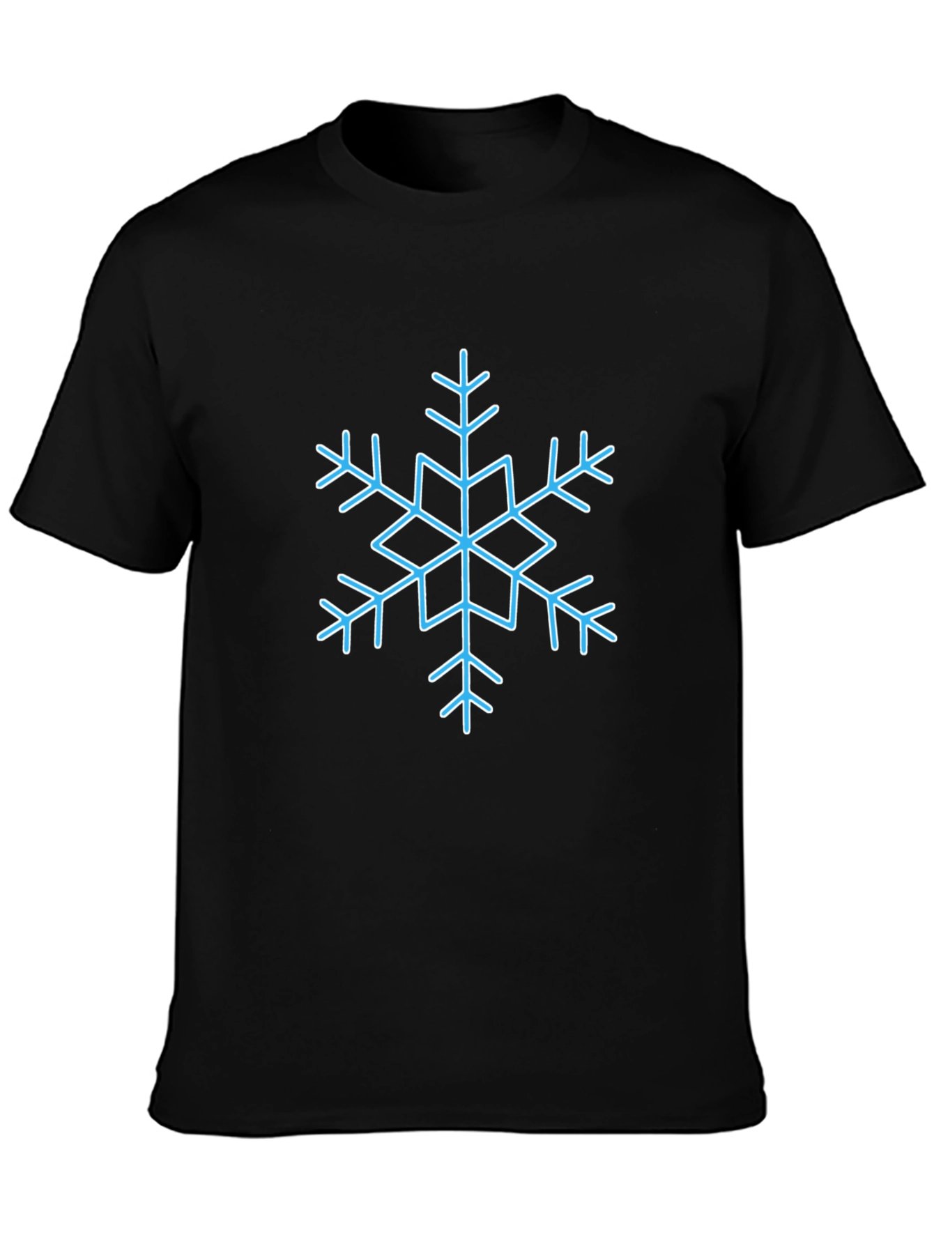 Snowflake Graphic Tee - Black Cotton Blend