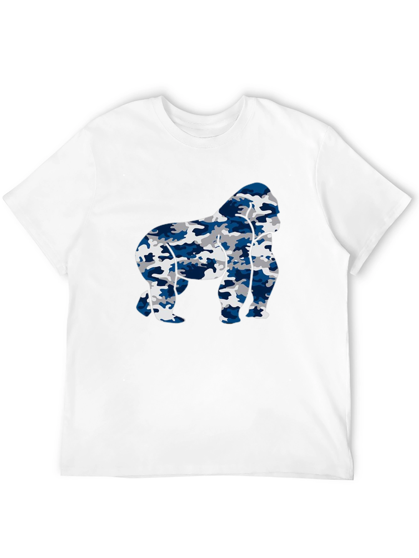 Camouflage Gorilla Graphic T-Shirt - Mens Black Tee