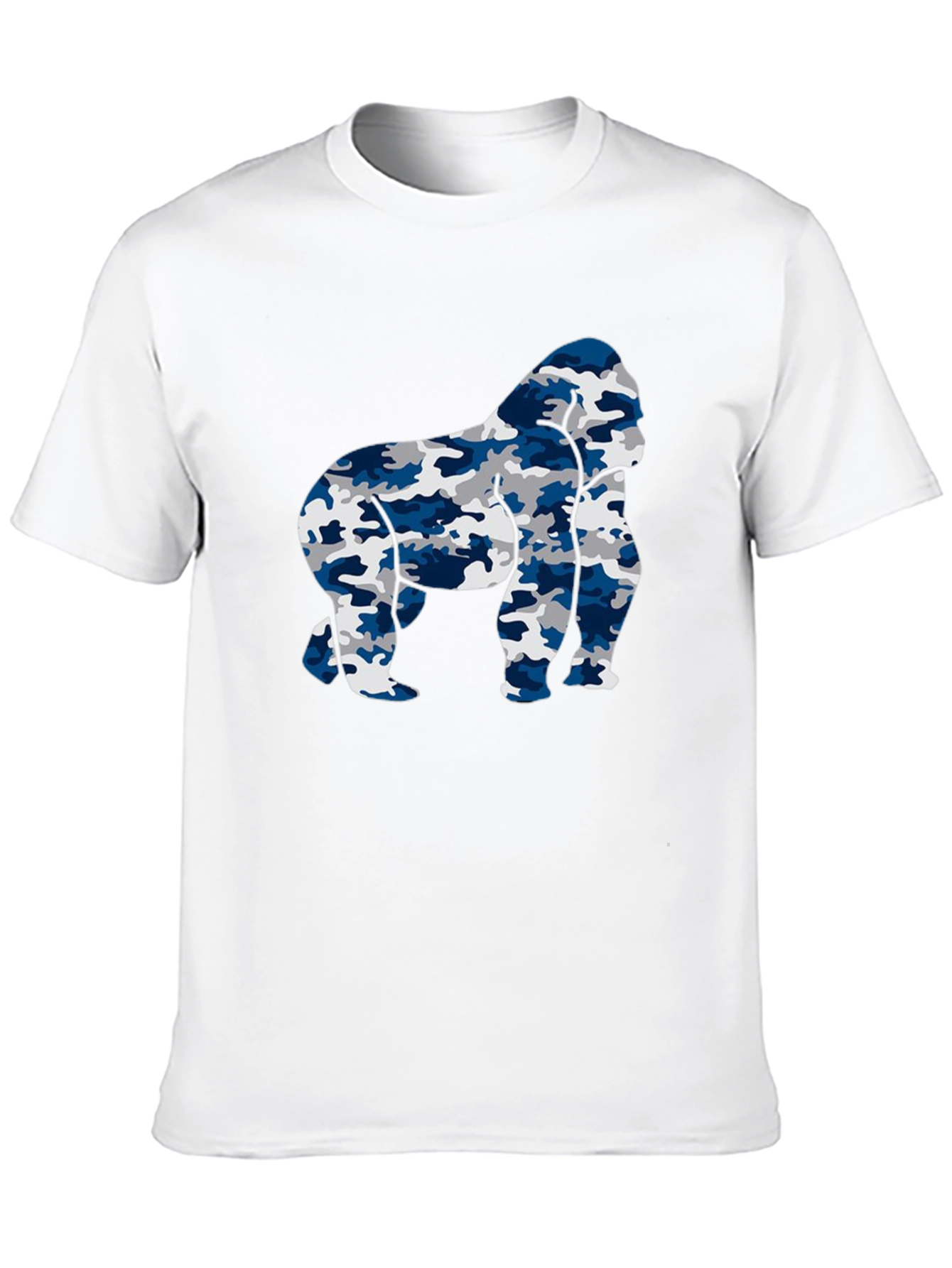 Camouflage Gorilla Graphic T-Shirt - Mens Black Tee
