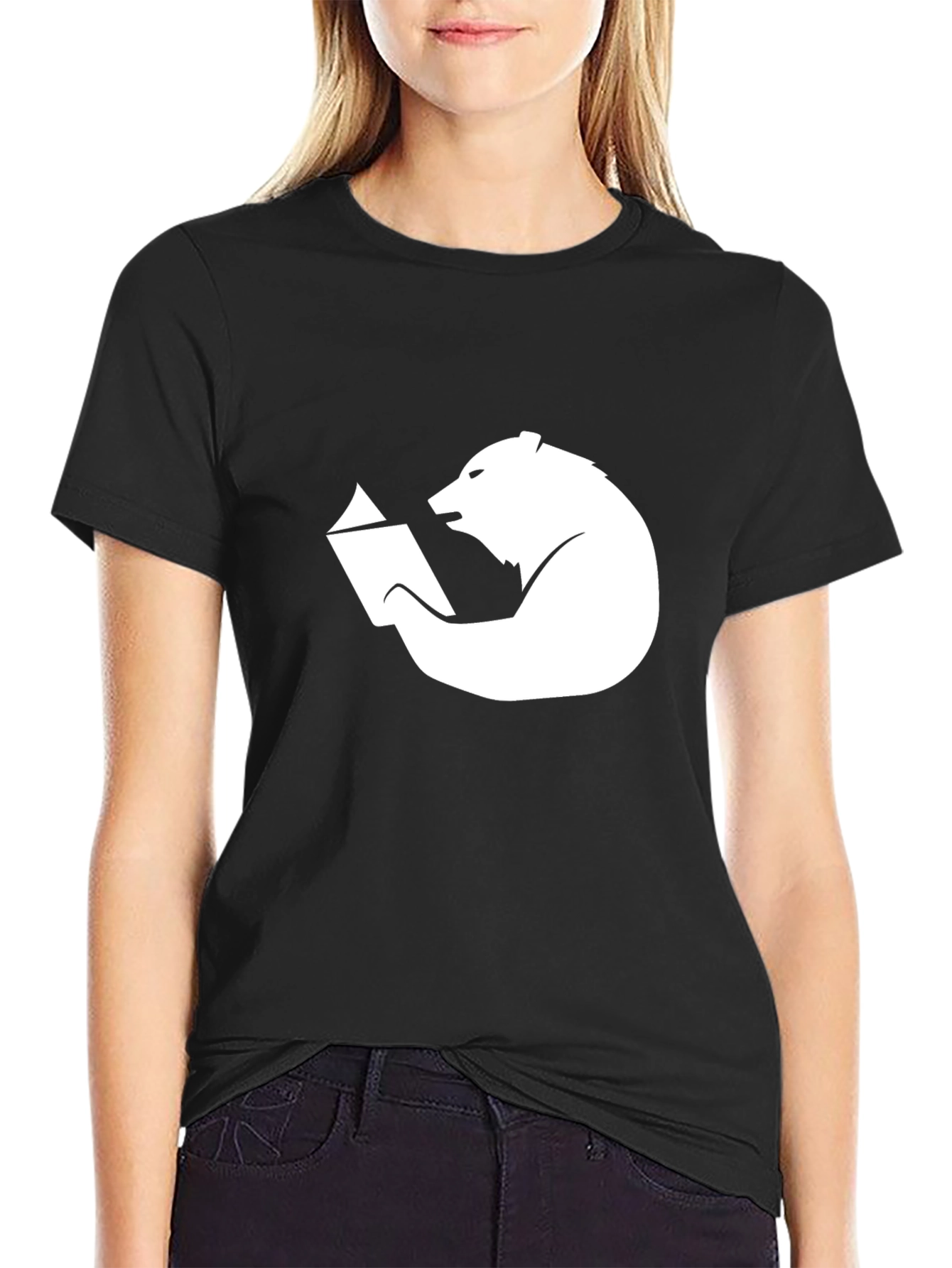 Bear Reading Book Graphic T-Shirt