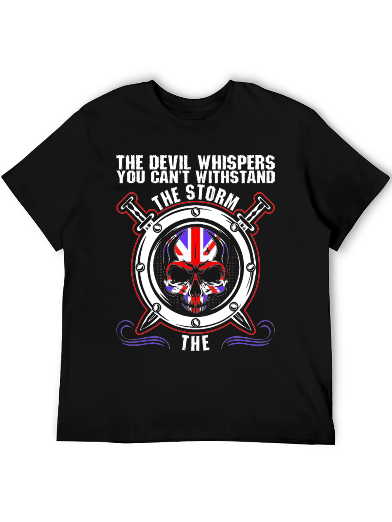 Devil Whispers Storm Skull T-Shirt