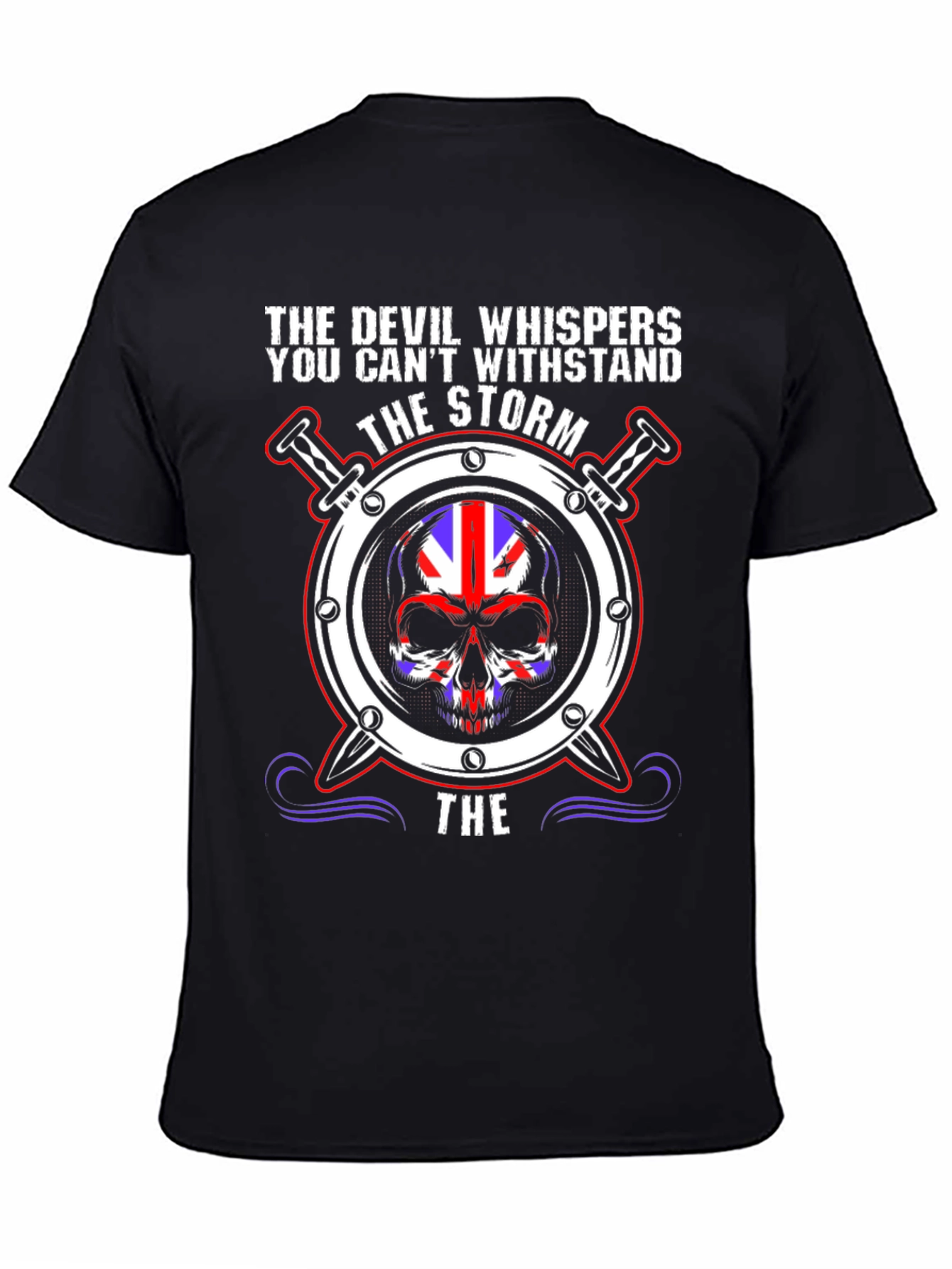 Devil Whispers Storm Skull T-Shirt