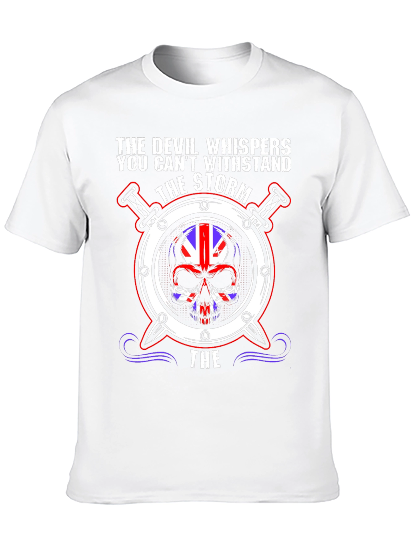 Devil Whispers Storm Skull T-Shirt