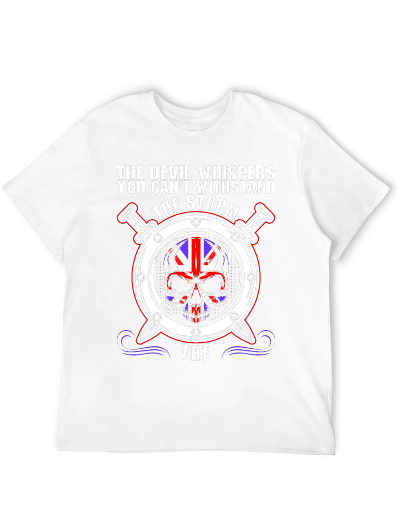 Devil Whispers Storm Skull T-Shirt