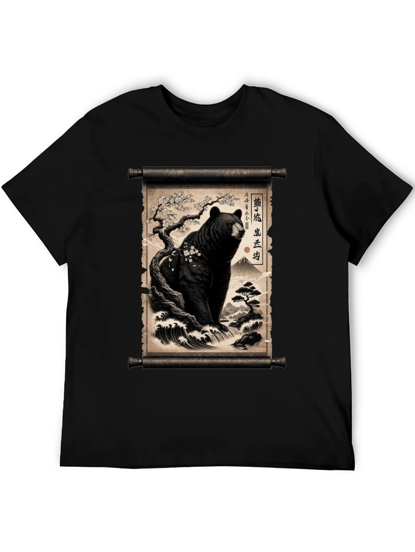 Japanese Bear Scroll T-Shirt