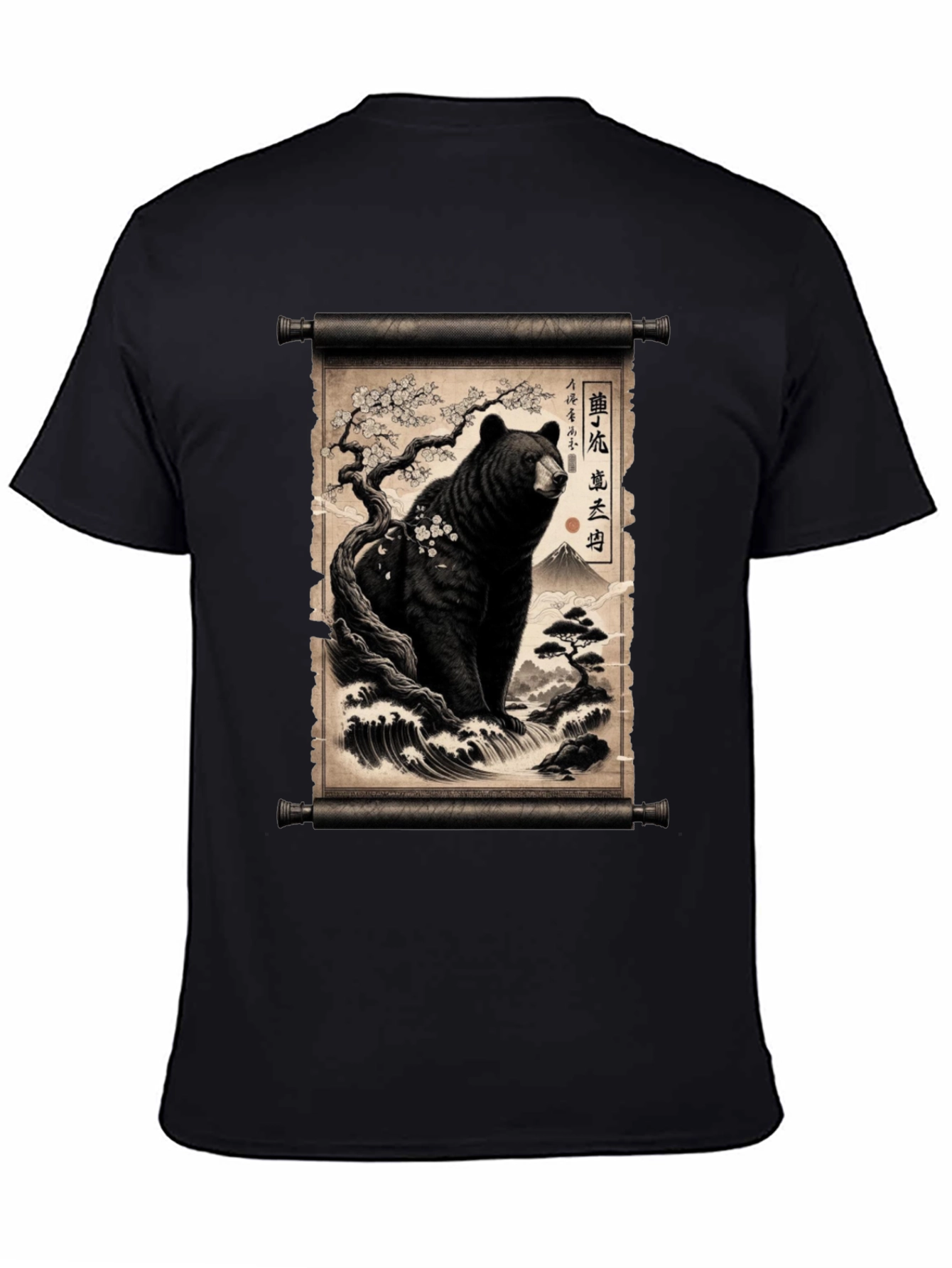 Japanese Bear Scroll T-Shirt