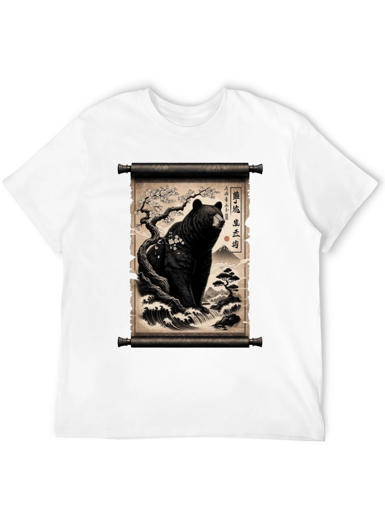 Japanese Bear Scroll T-Shirt