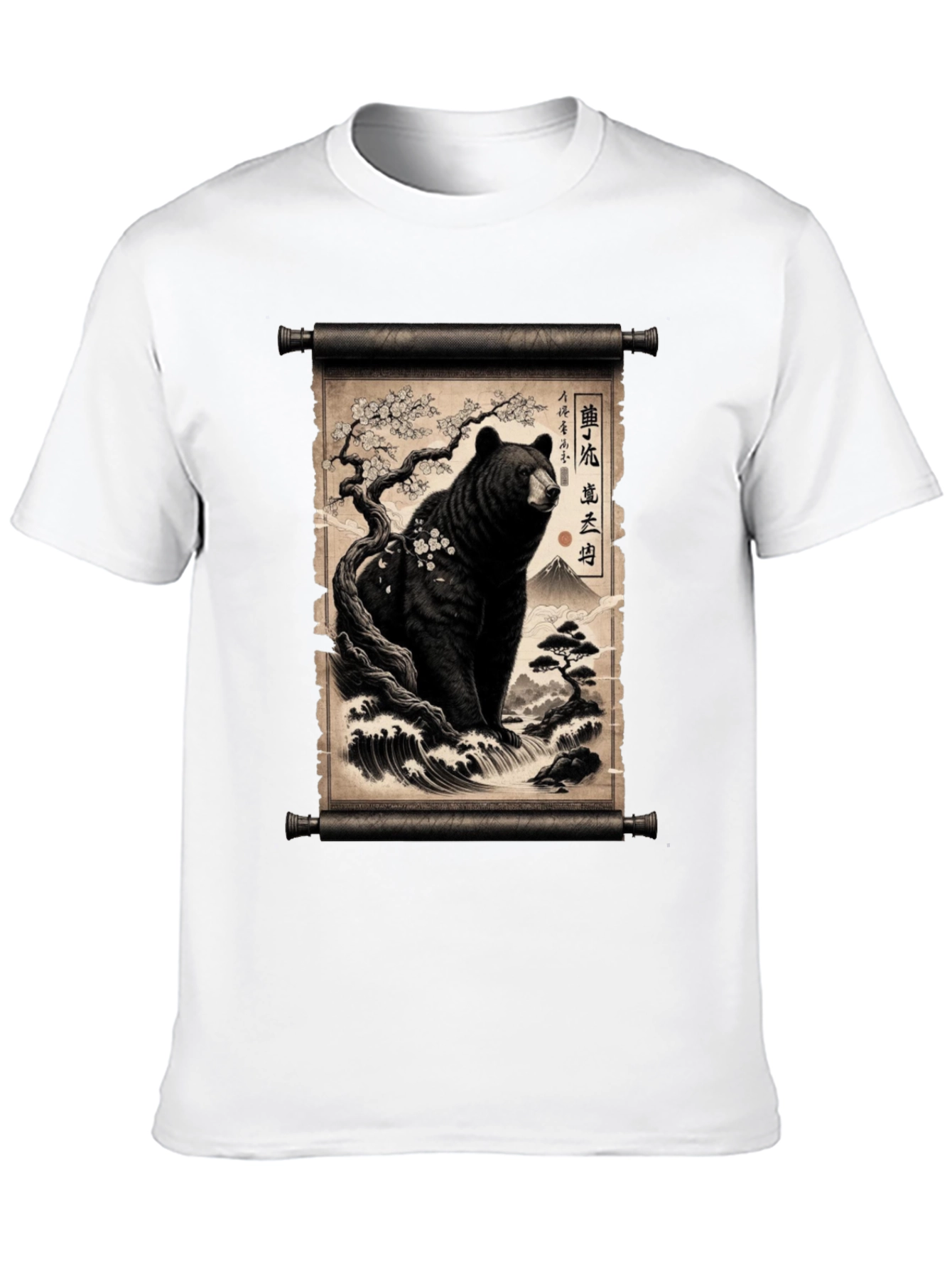 Japanese Bear Scroll T-Shirt