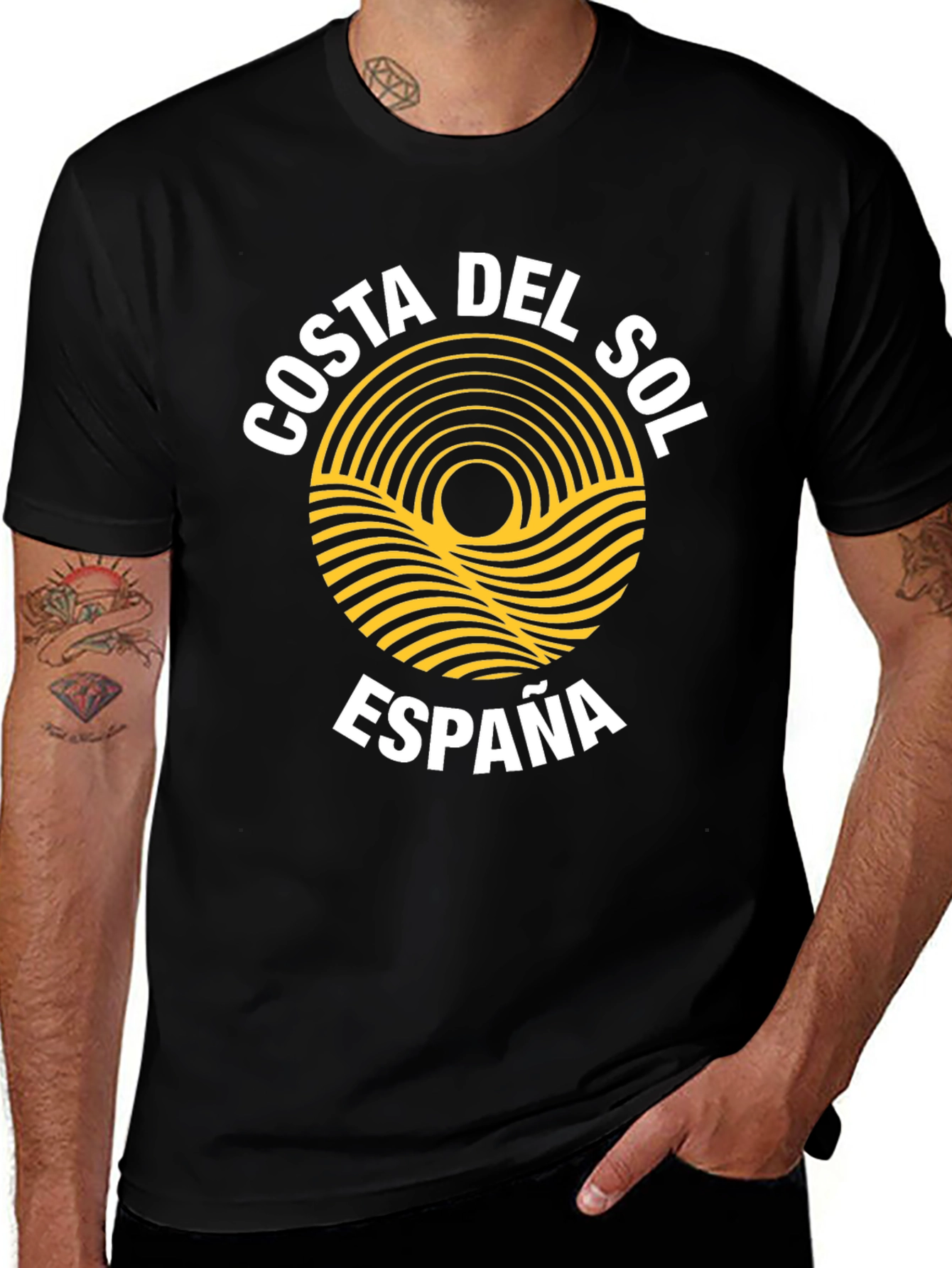 Costa Del Sol España T-Shirt - Black Graphic Tee