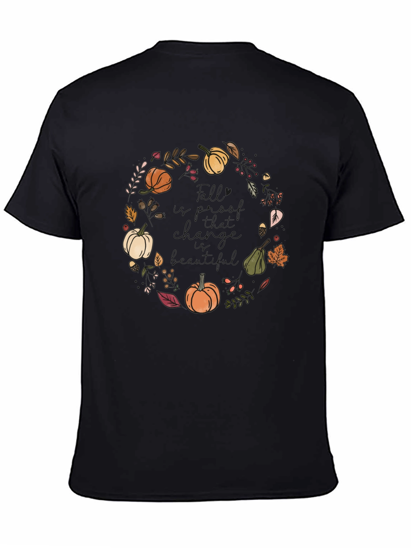 Fall Harvest Wreath T-Shirt - Autumn Design