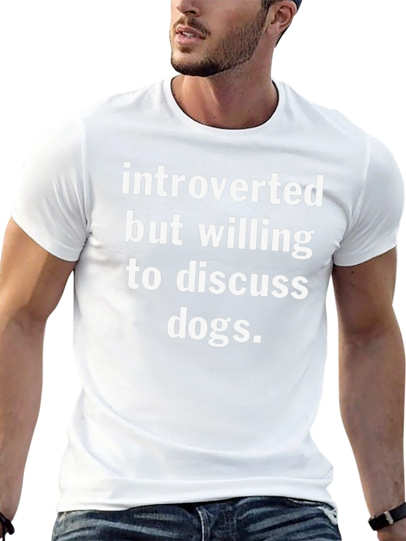 Introverted Dog Lover Black T-Shirt