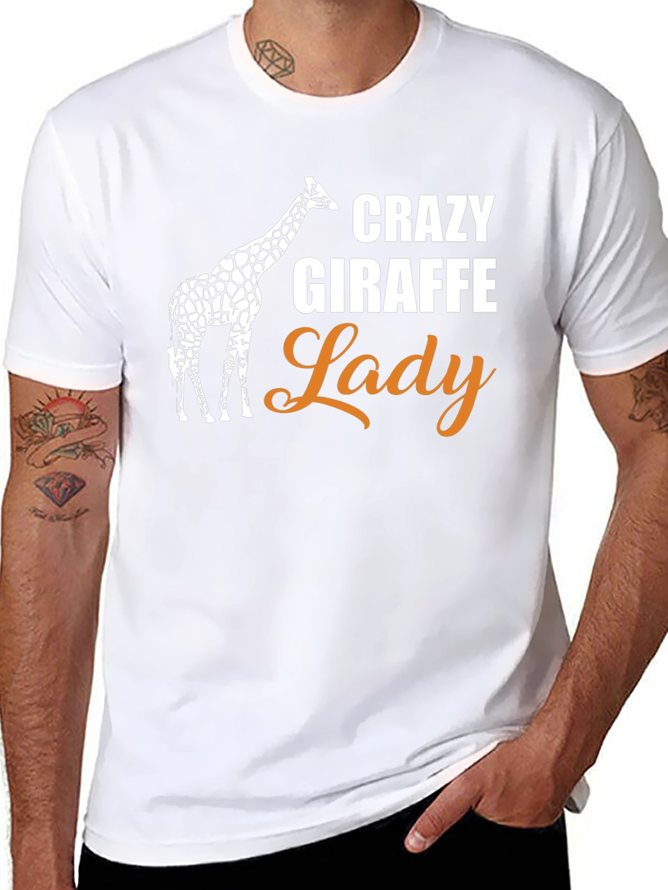 Crazy Giraffe Lady T-Shirt - Unisex
