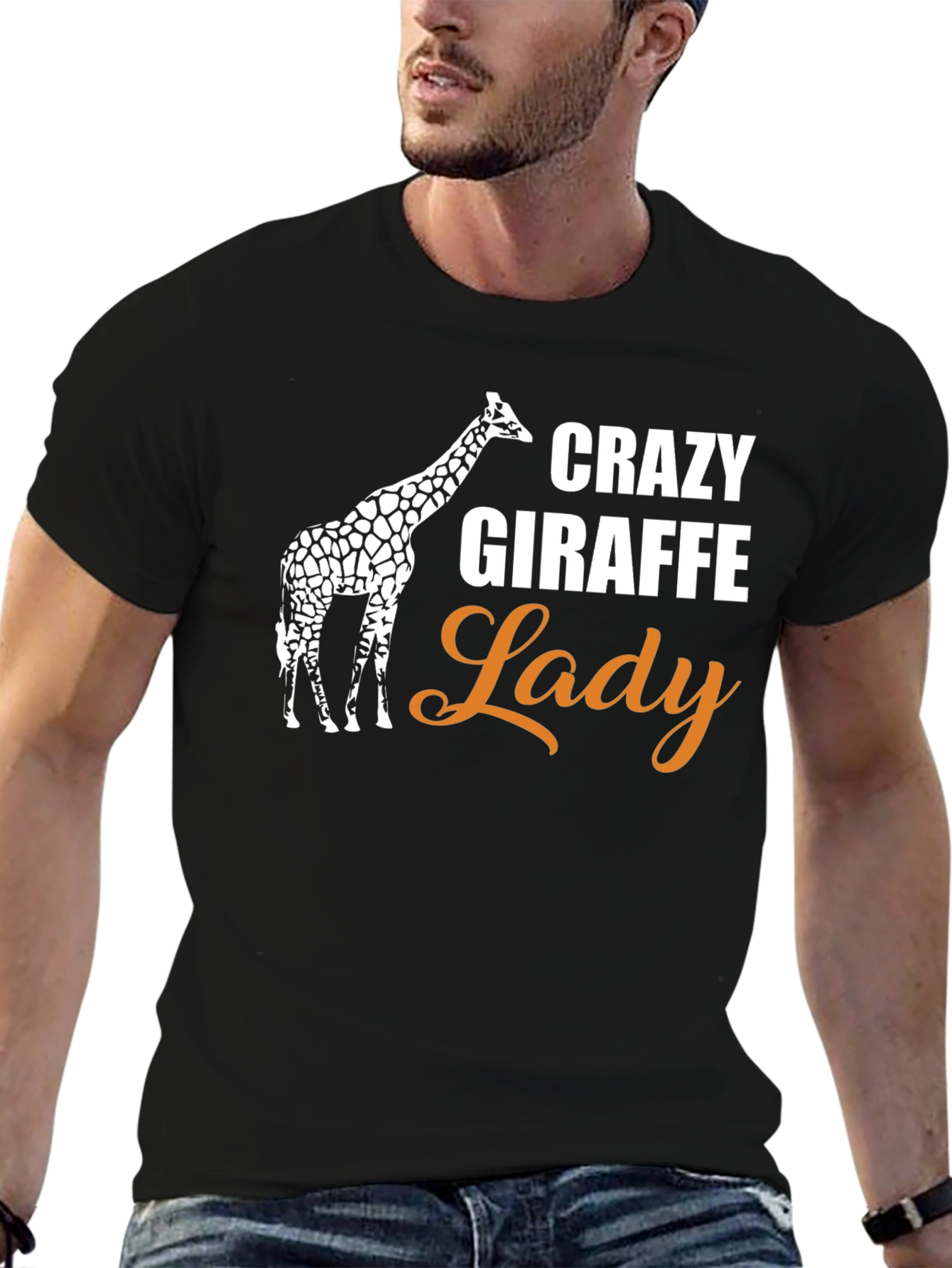 Crazy Giraffe Lady T-Shirt - Unisex