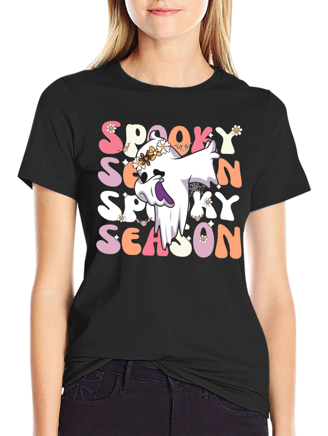 Spooky Season Ghost Graphic Tee
