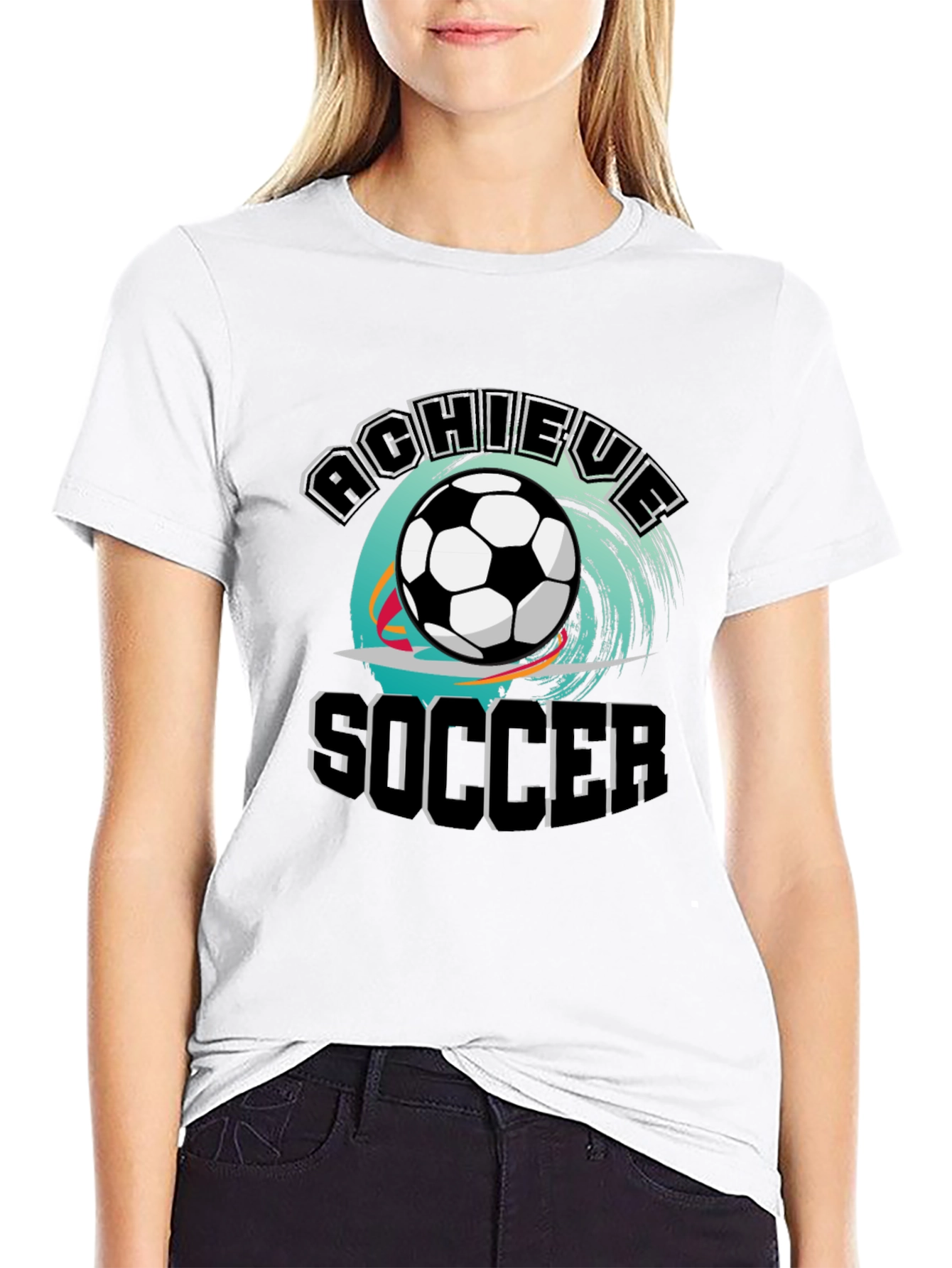 Achieve Soccer T-Shirt - Black Graphic Tee