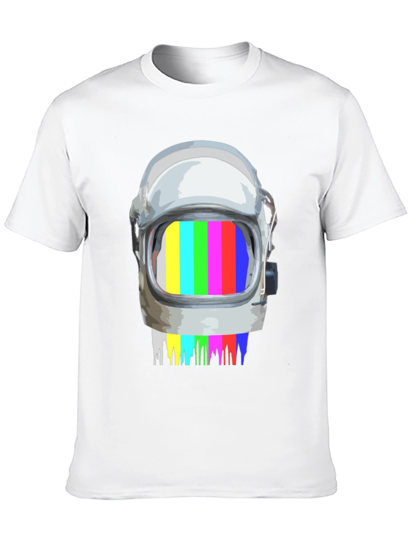 Retro Astronaut Helmet Glitch T-Shirt