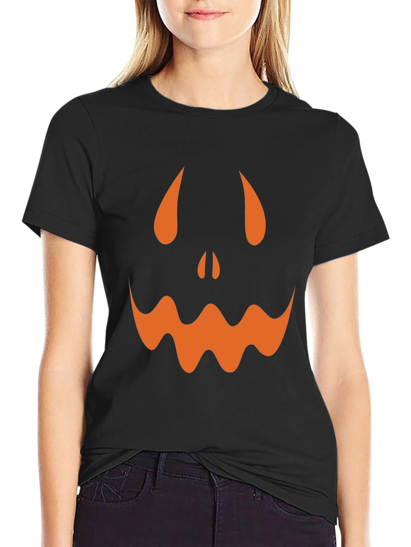 Spooky Pumpkin Face Halloween T-Shirt
