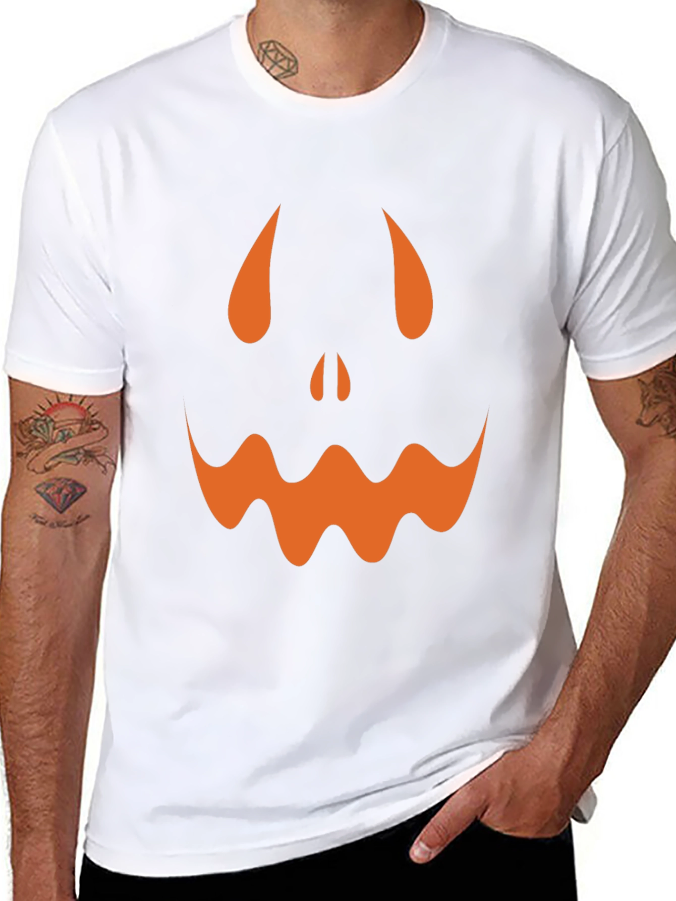 Spooky Pumpkin Face Halloween T-Shirt