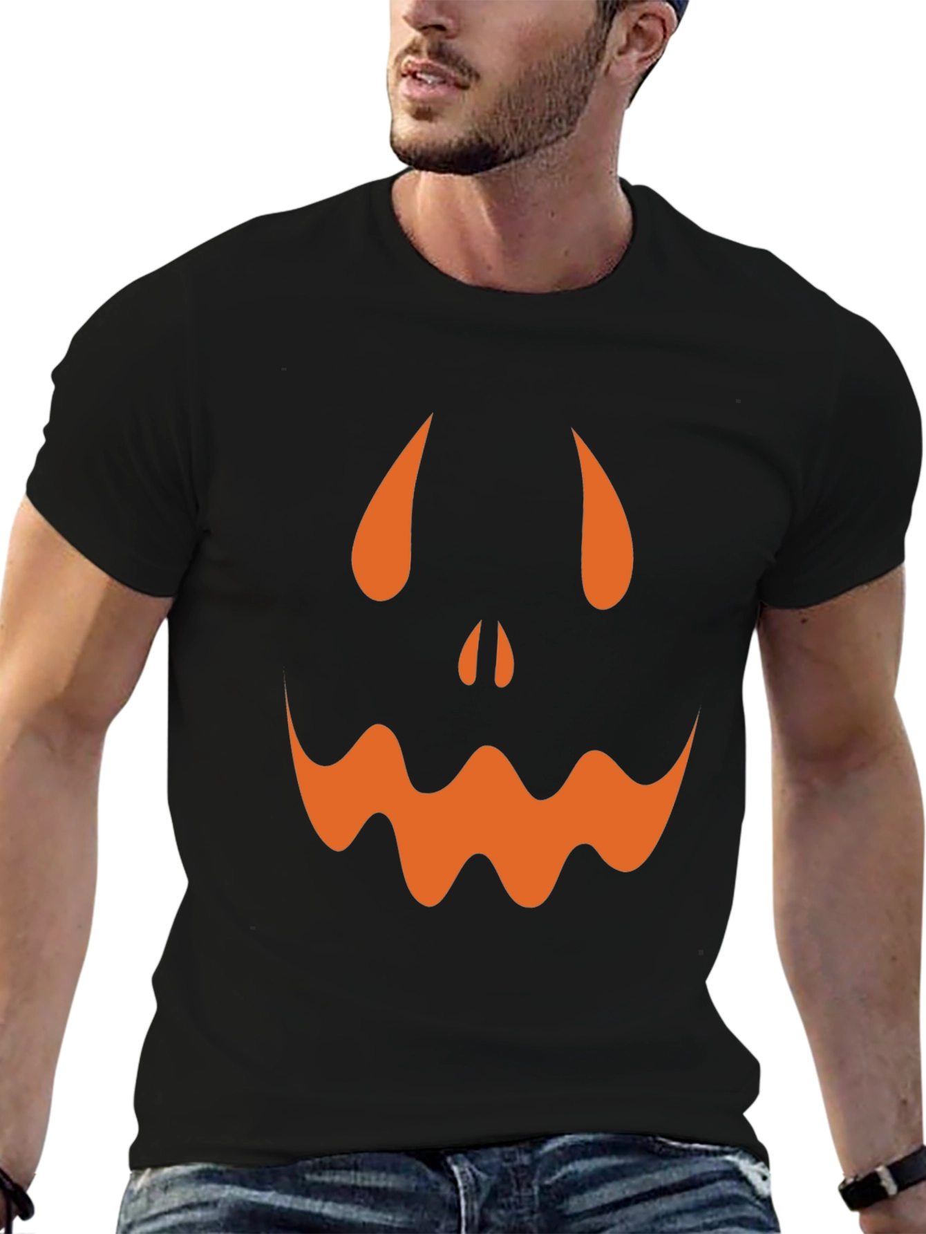 Spooky Pumpkin Face Halloween T-Shirt