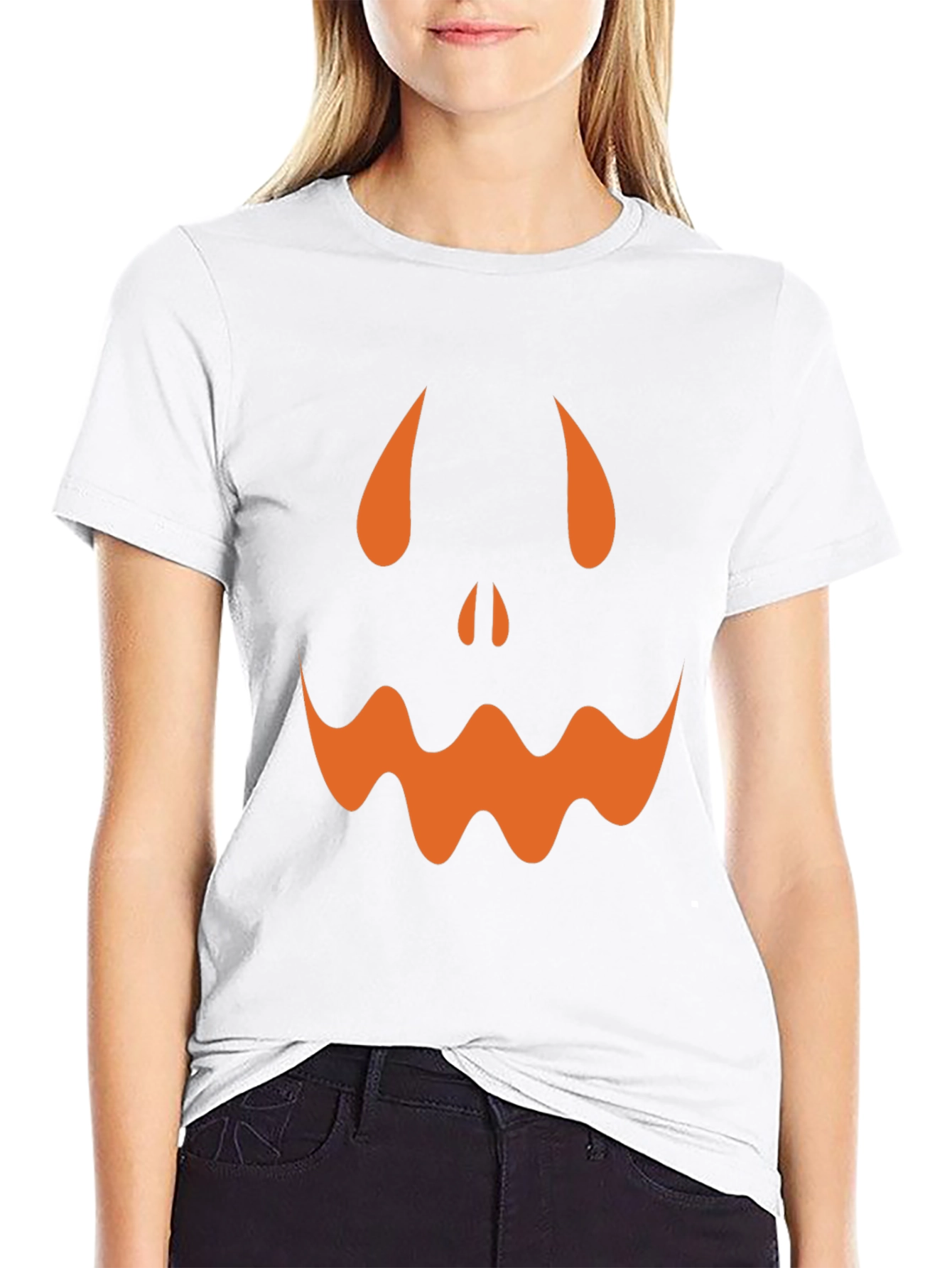 Spooky Pumpkin Face Halloween T-Shirt