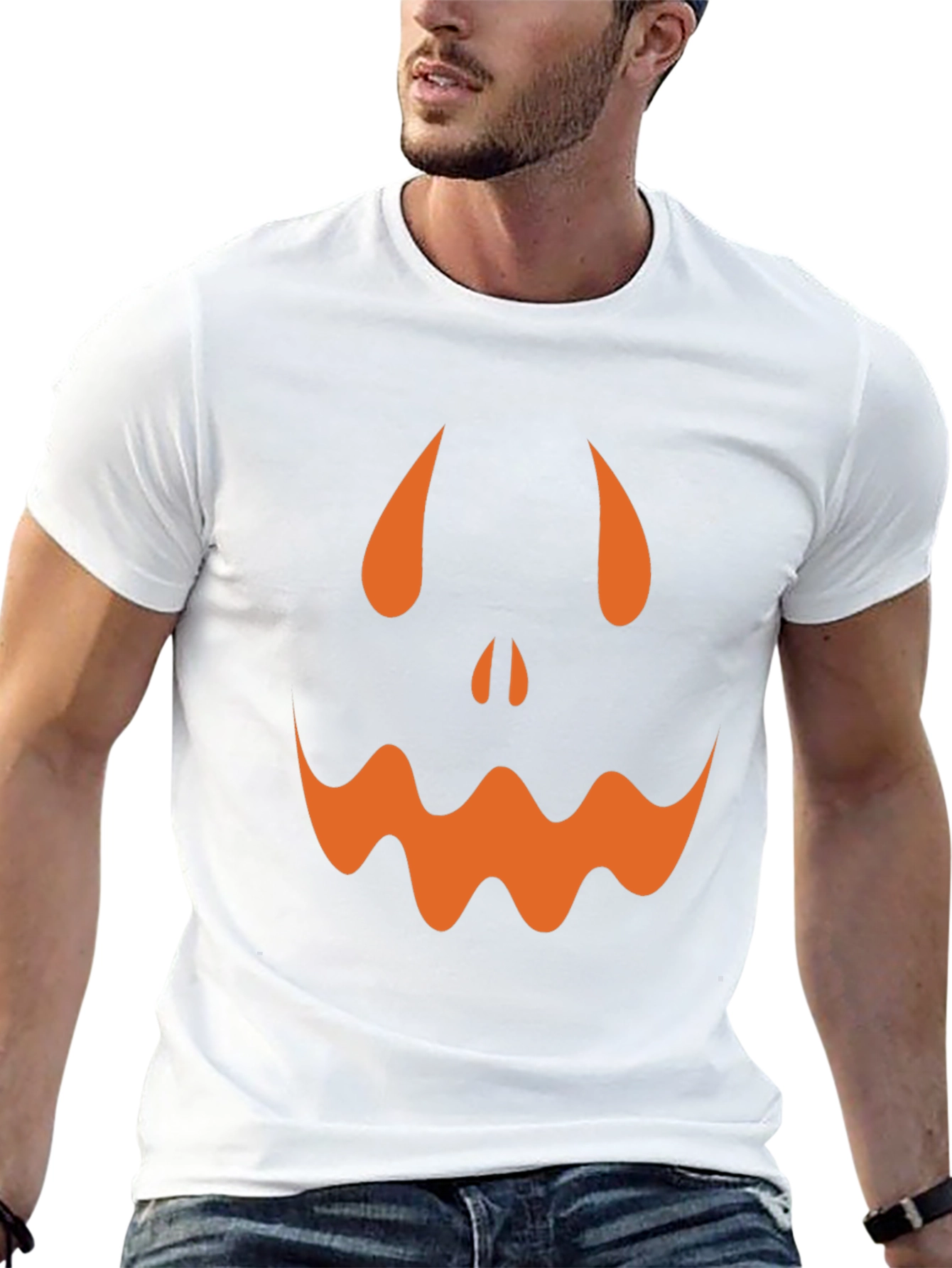 Spooky Pumpkin Face Halloween T-Shirt
