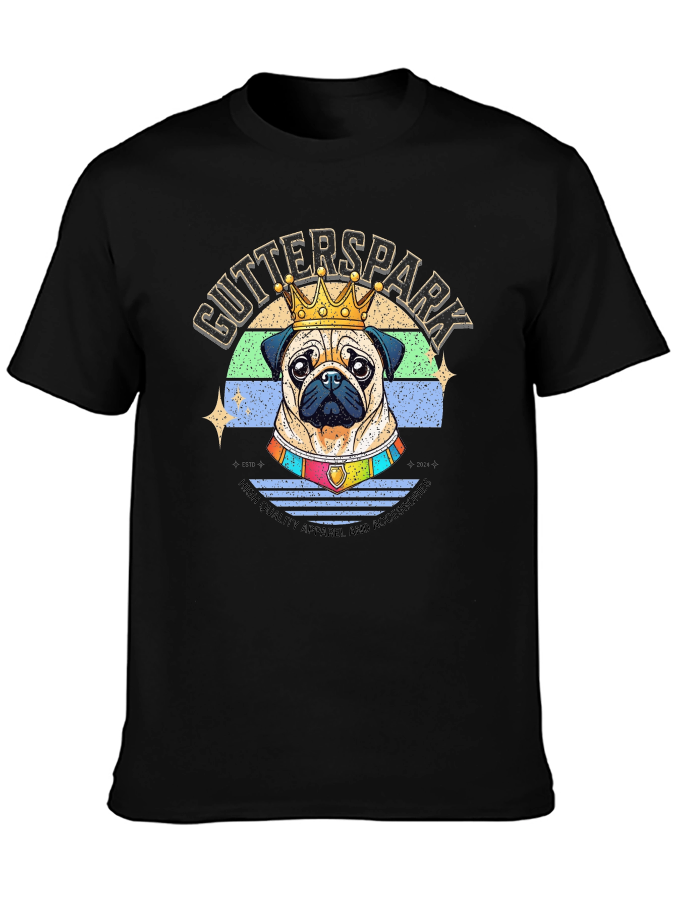 King Pug T-Shirt - Gutterspark Apparel