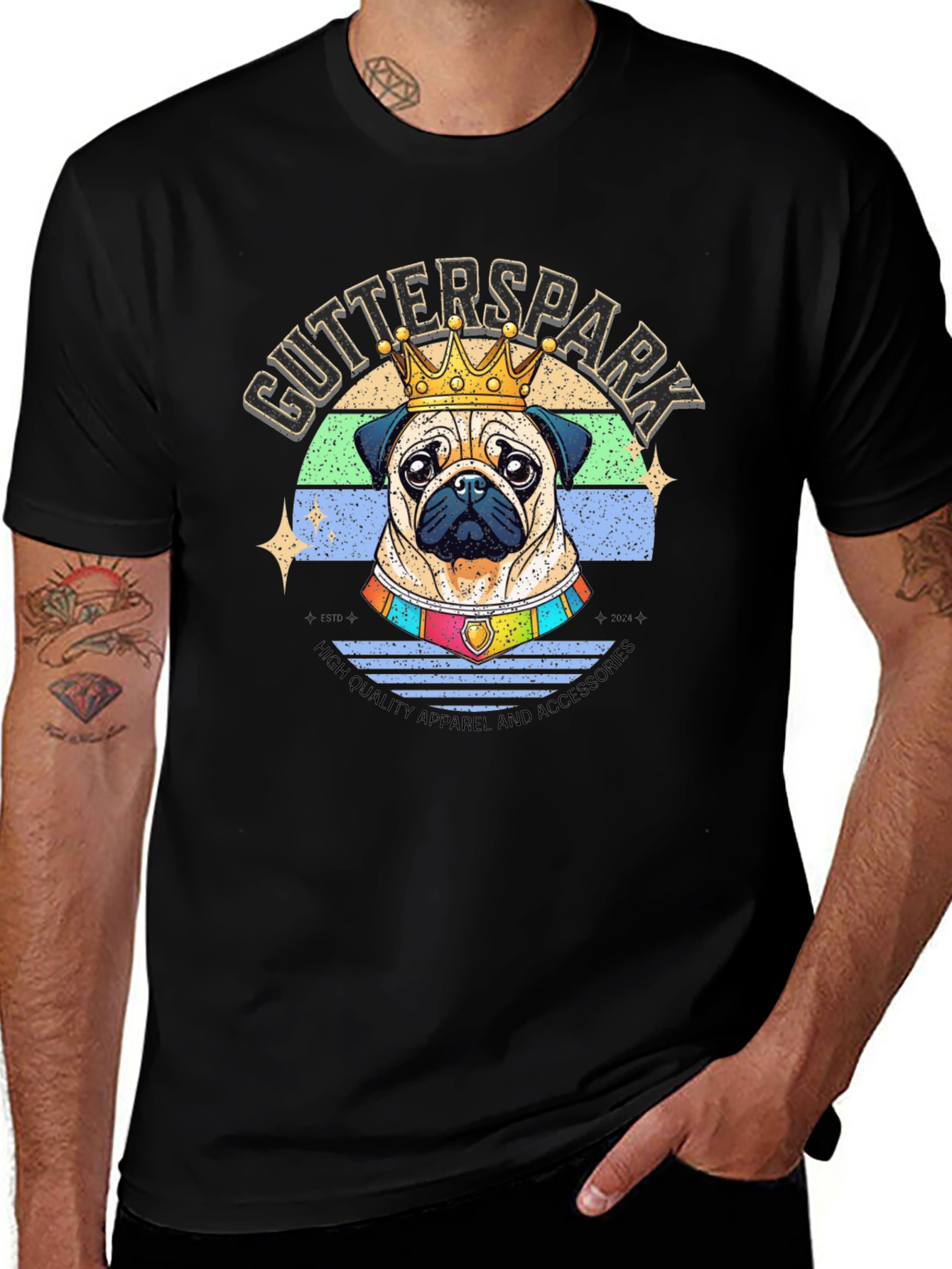 King Pug T-Shirt - Gutterspark Apparel