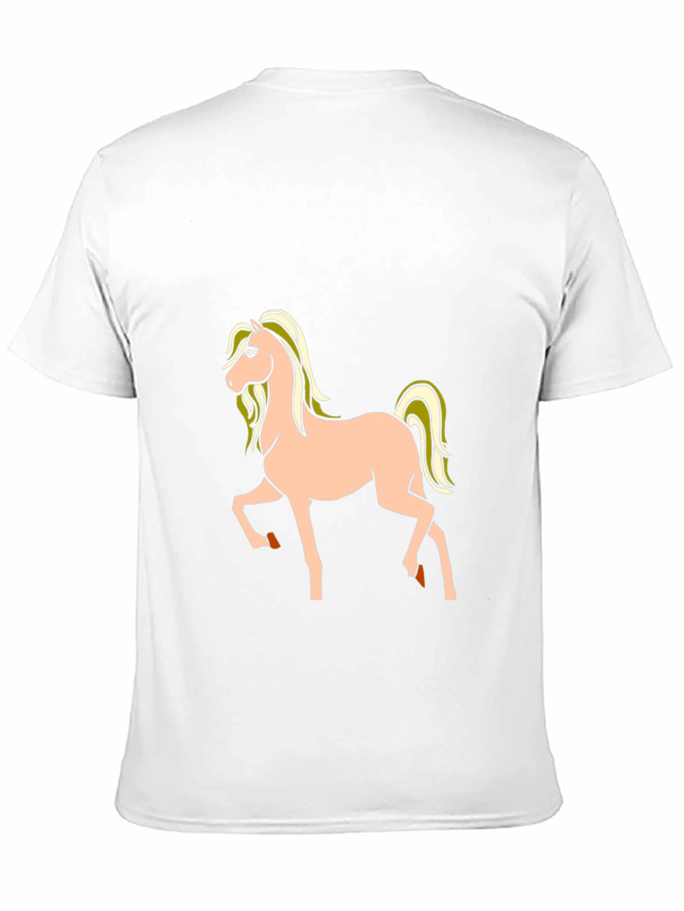 Black T-Shirt with Cartoon Horse Graphic