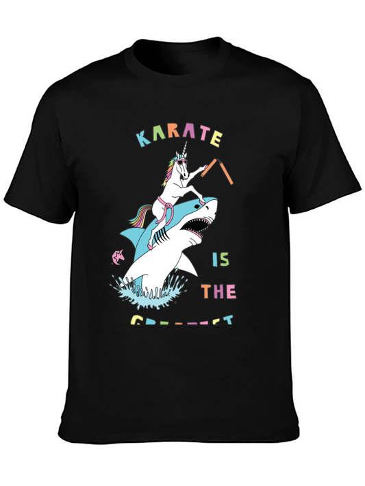Karate Shark Unicorn Graphic Tee