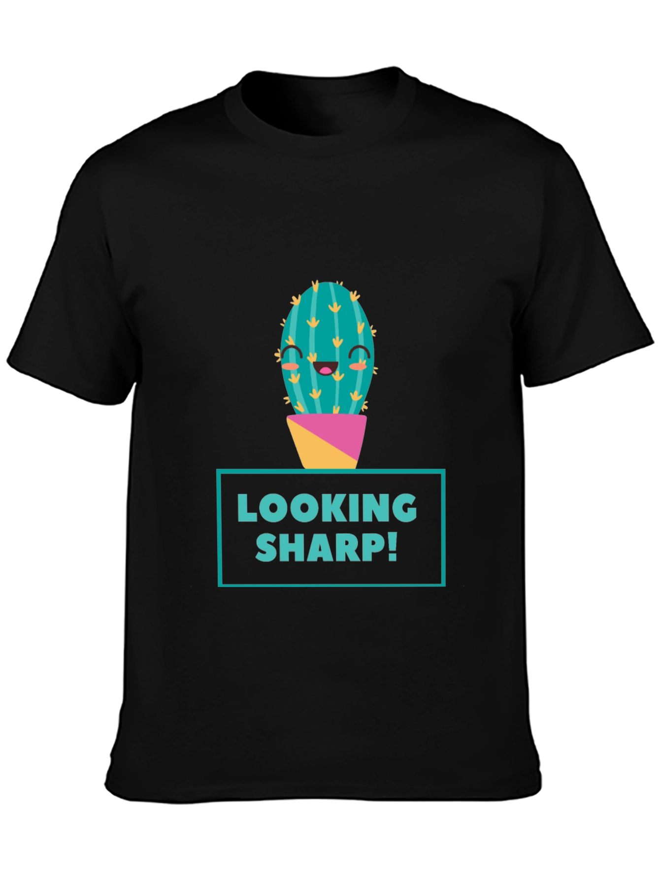 Looking Sharp Cactus Graphic Tee - Mens Black T-Shirt