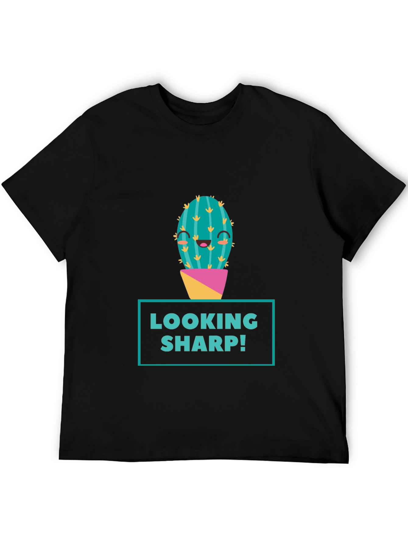 Looking Sharp Cactus Graphic Tee - Mens Black T-Shirt