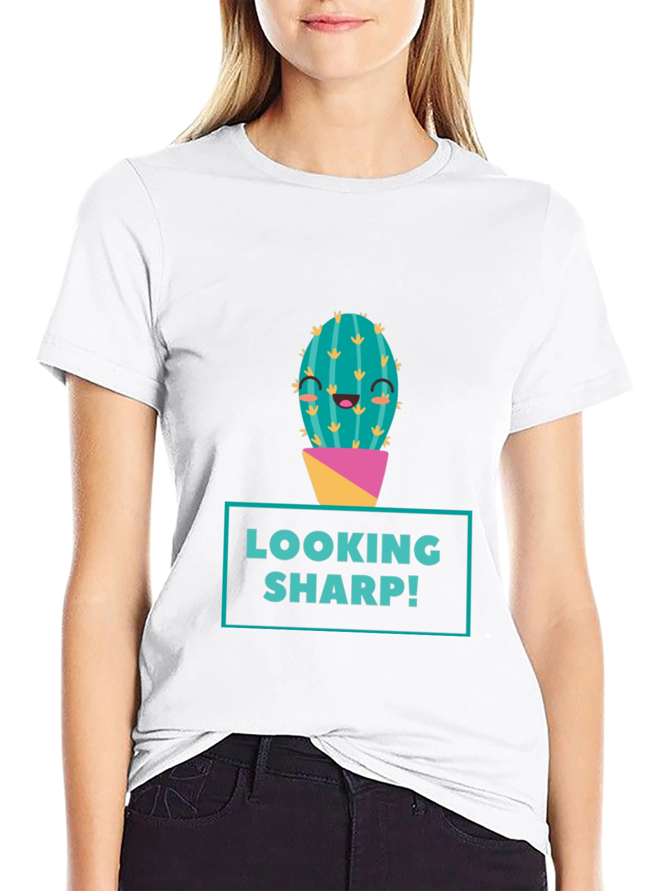 Looking Sharp Cactus Graphic Tee - Mens Black T-Shirt