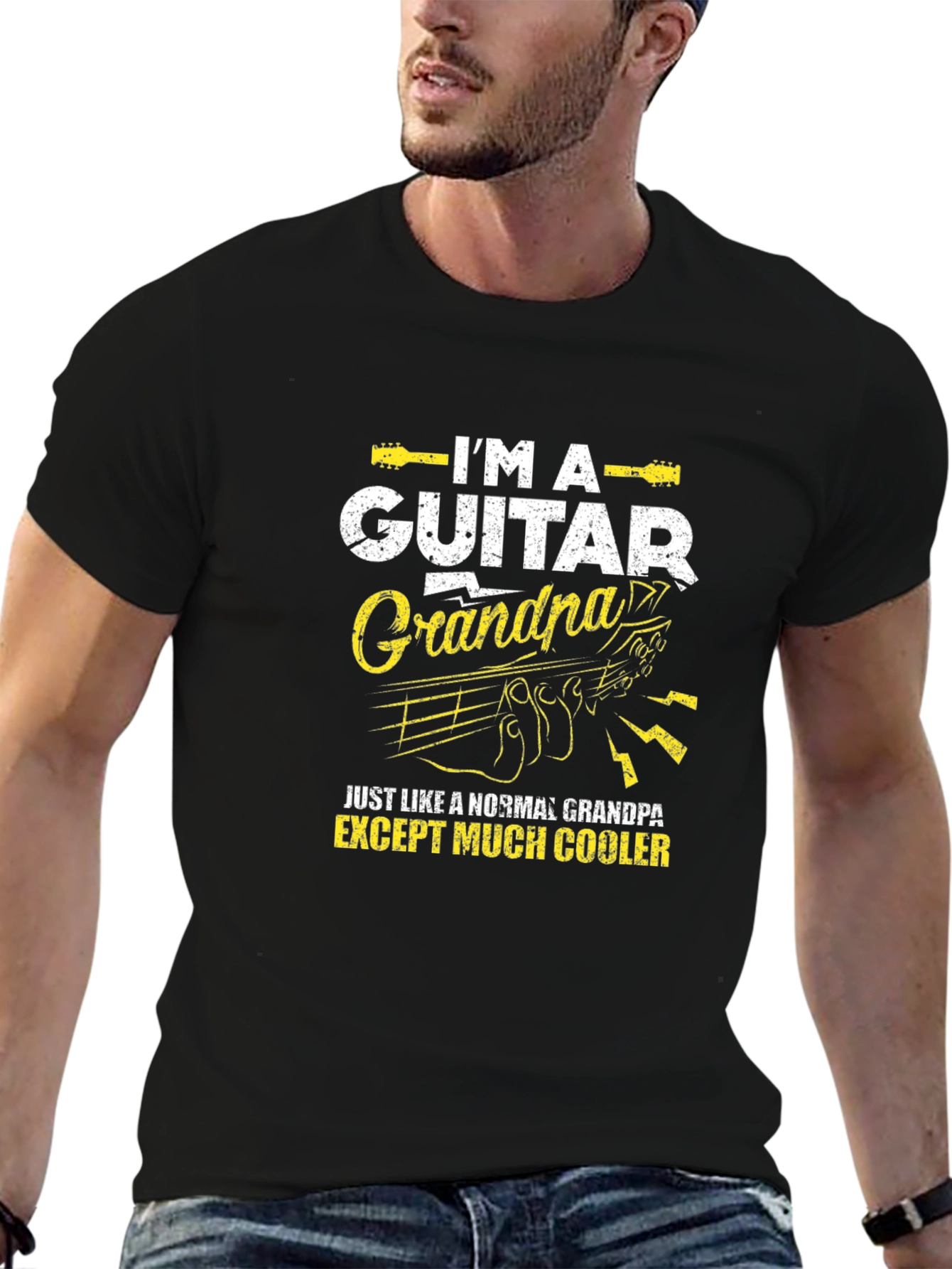 Guitar Grandpa T-Shirt - Cool Grandpa Tee