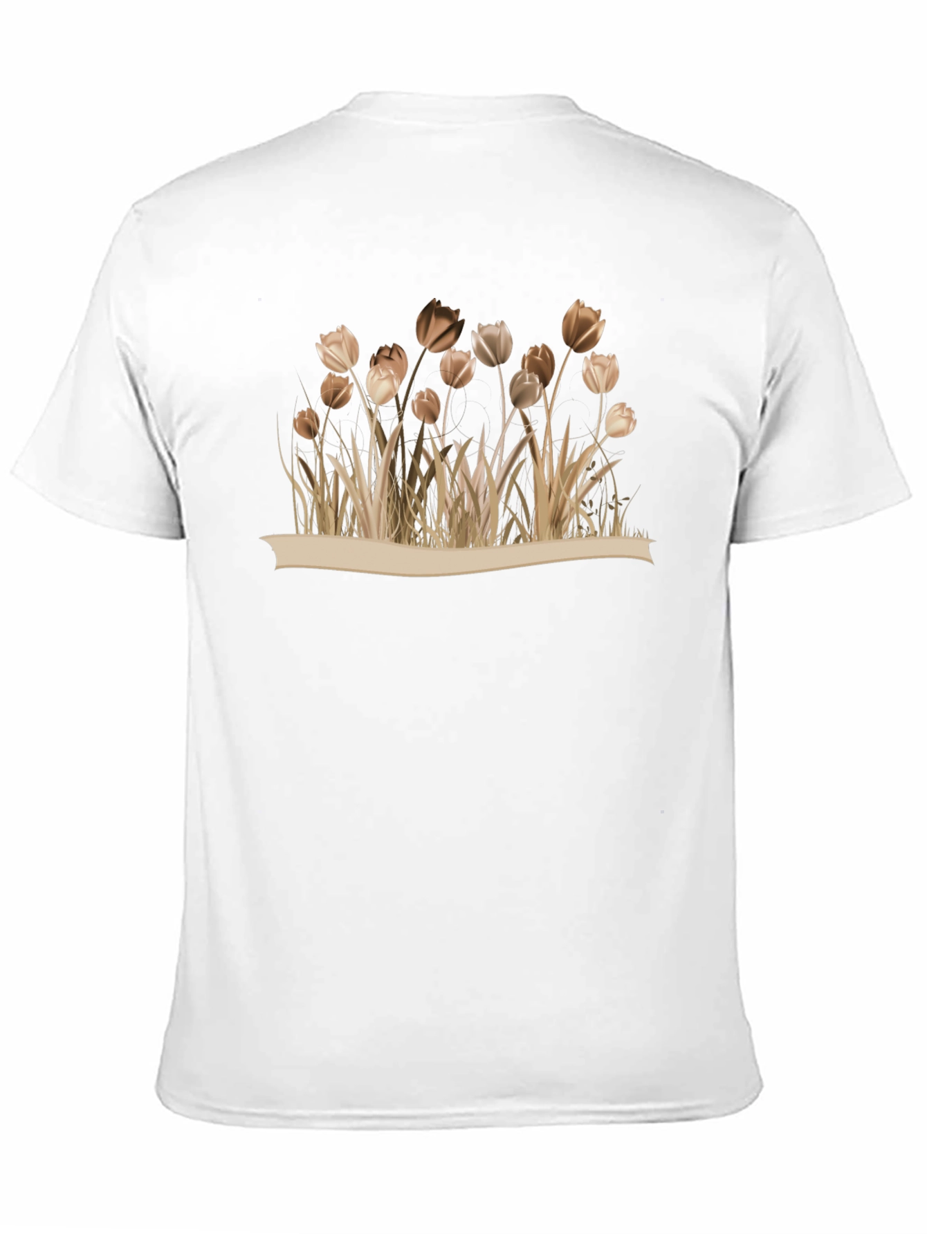 Floral Black T-Shirt - Nature Inspired Design