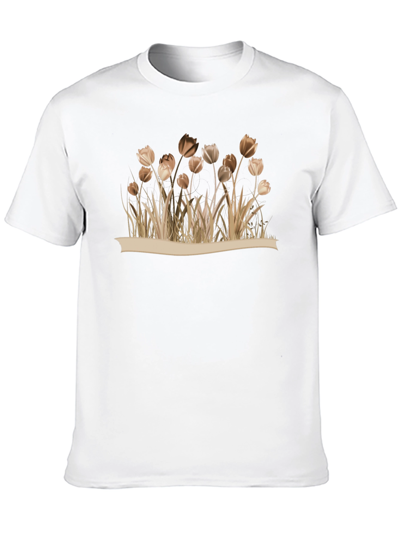 Floral Black T-Shirt - Nature Inspired Design
