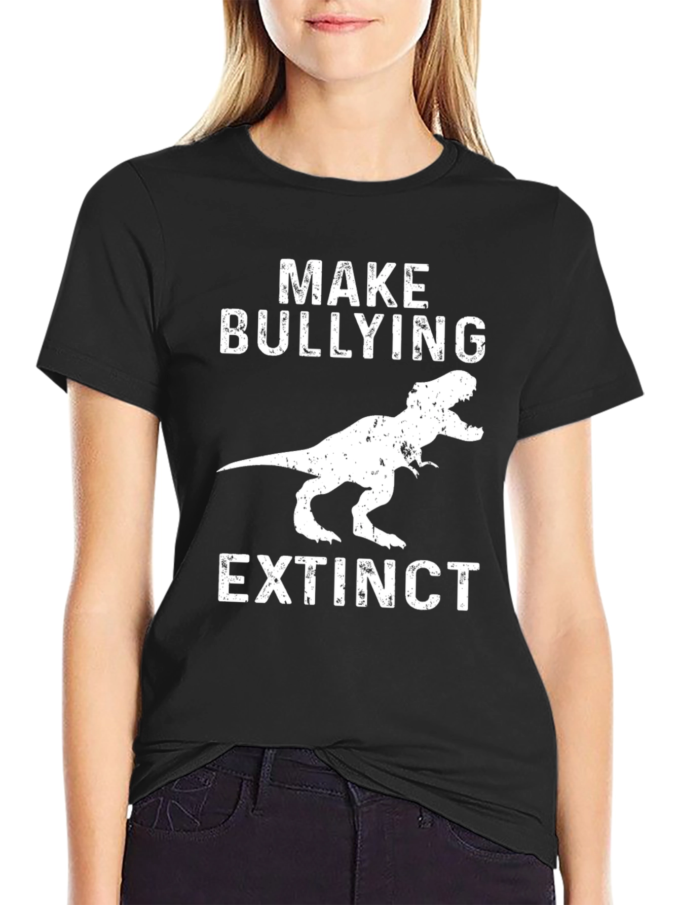 Make Bullying Extinct Dinosaur Graphic Tee