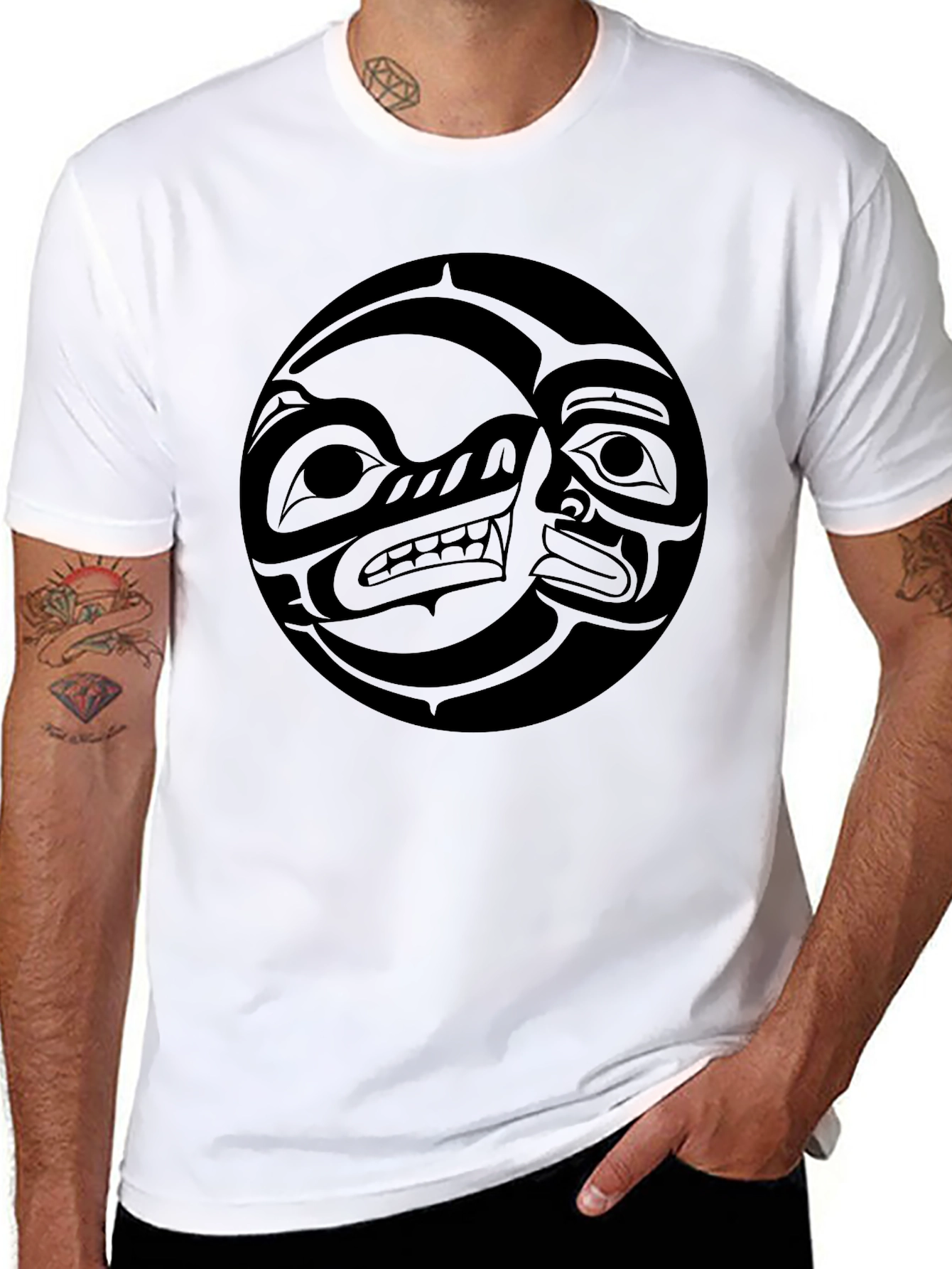Tribal Art Graphic Black T-Shirt