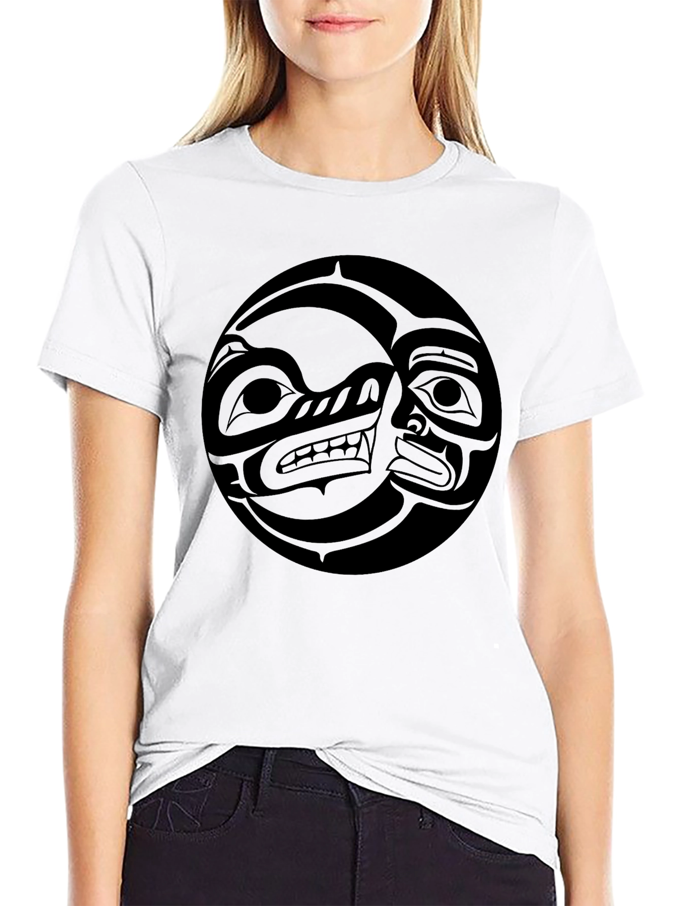 Tribal Art Graphic Black T-Shirt